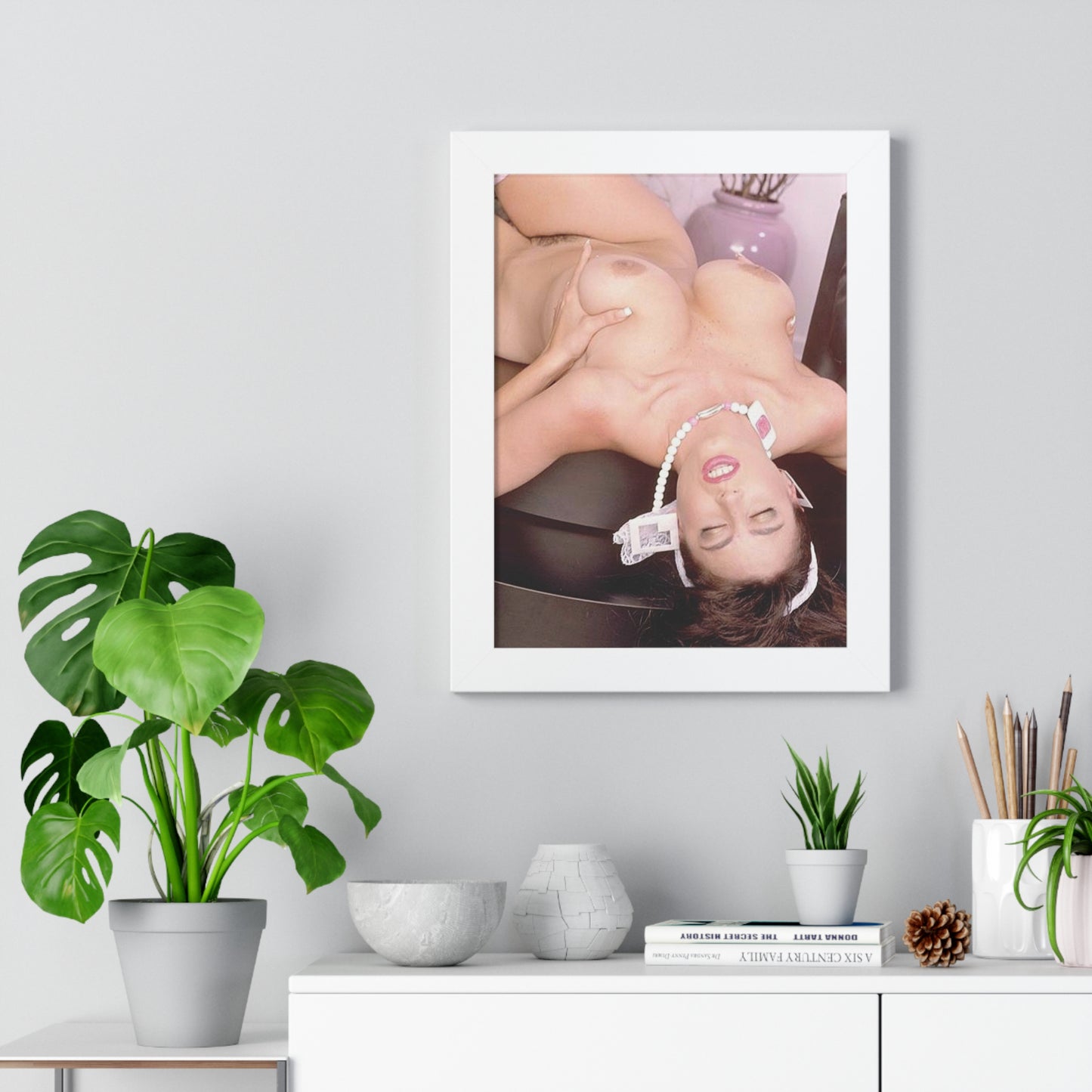 Framed Vertical Poster Porn Star Christy Canyon Nude