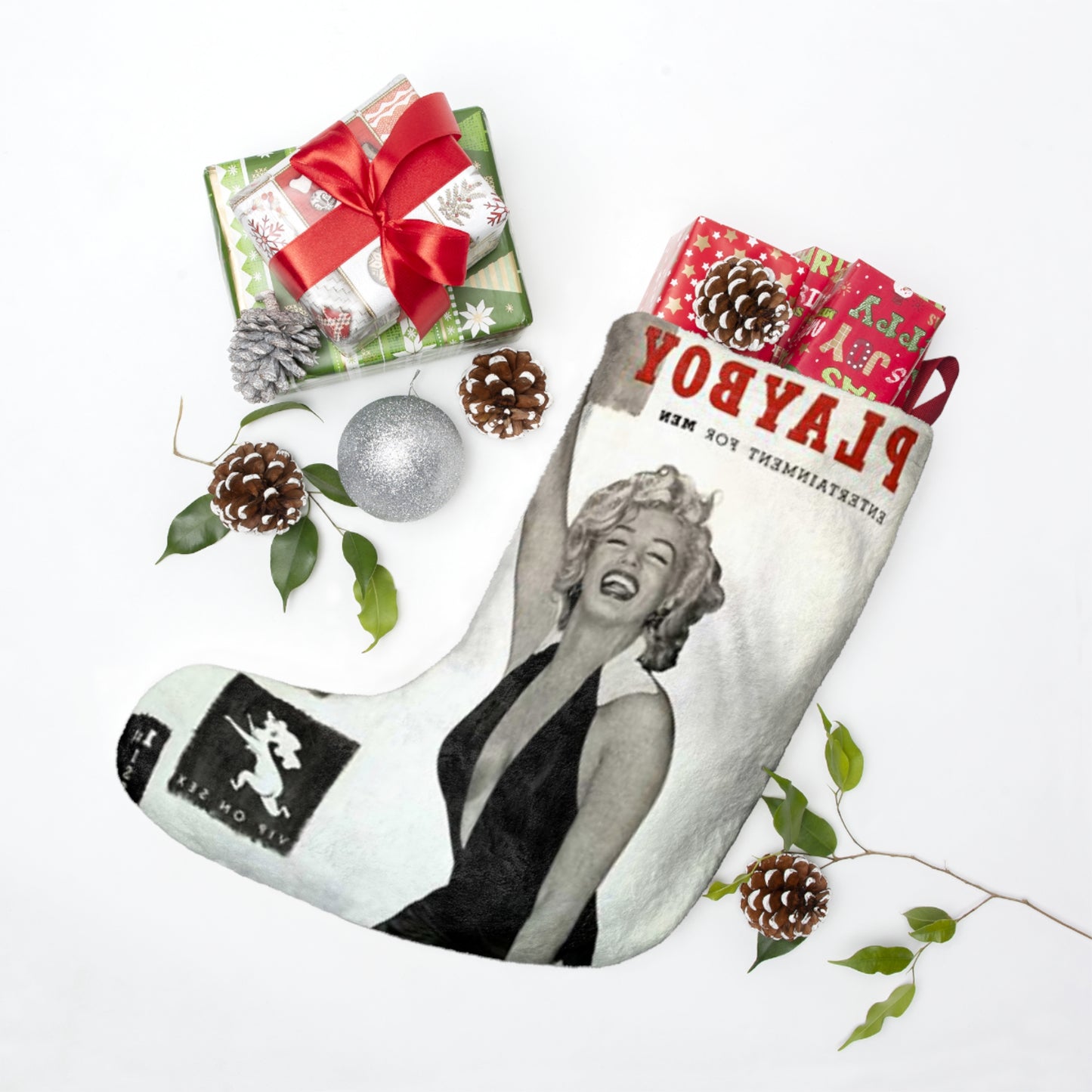 Christmas Stockings Playboy Cover December 1953 Marilyn Monroe