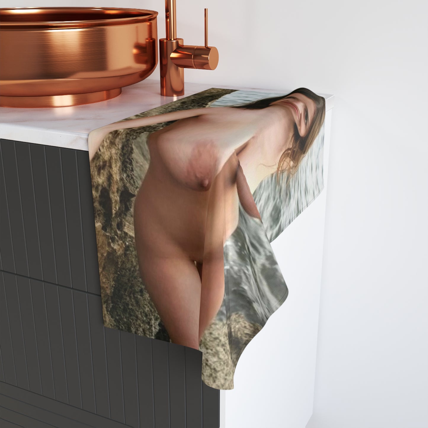 Hand Towel Large Natural Breasts