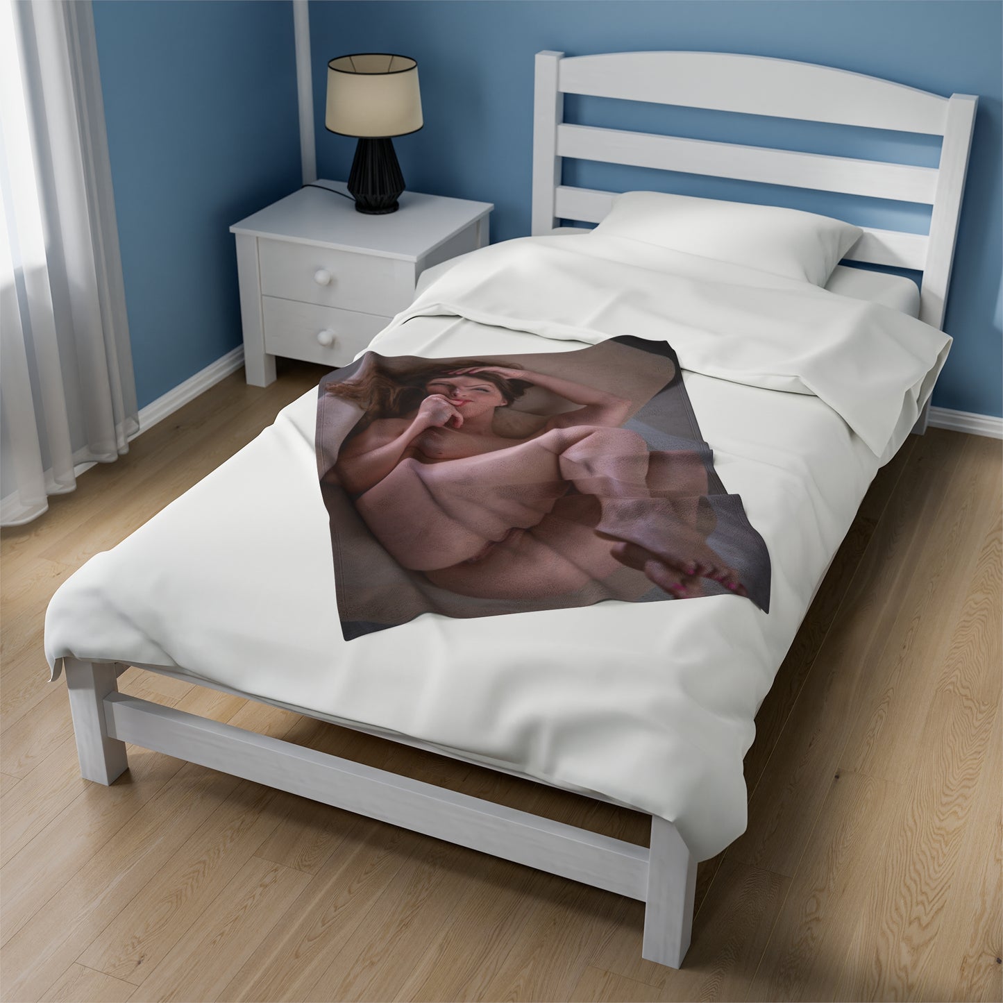 Velveteen Plush Blanket Sexy Naked Nude Pornstar