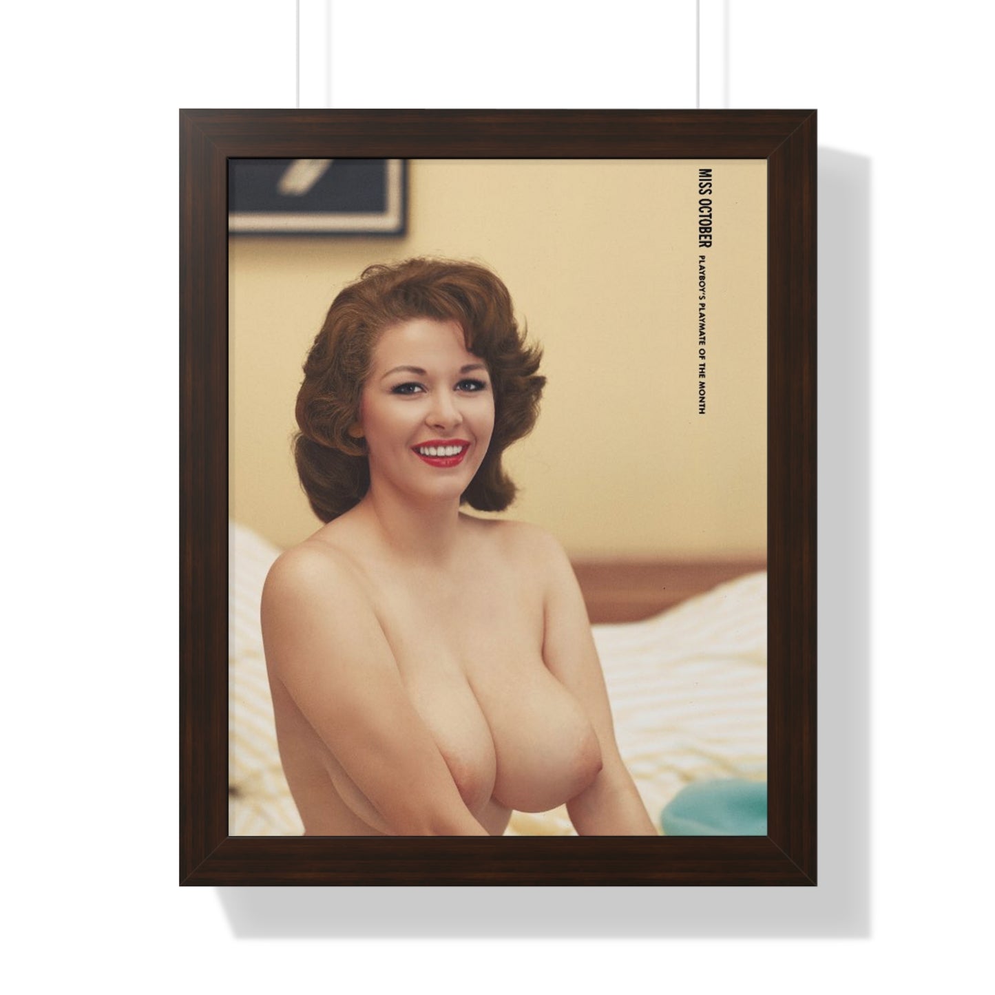 Framed Vertical Poster Playboy Playmate October 1959 Elaine Reynolds