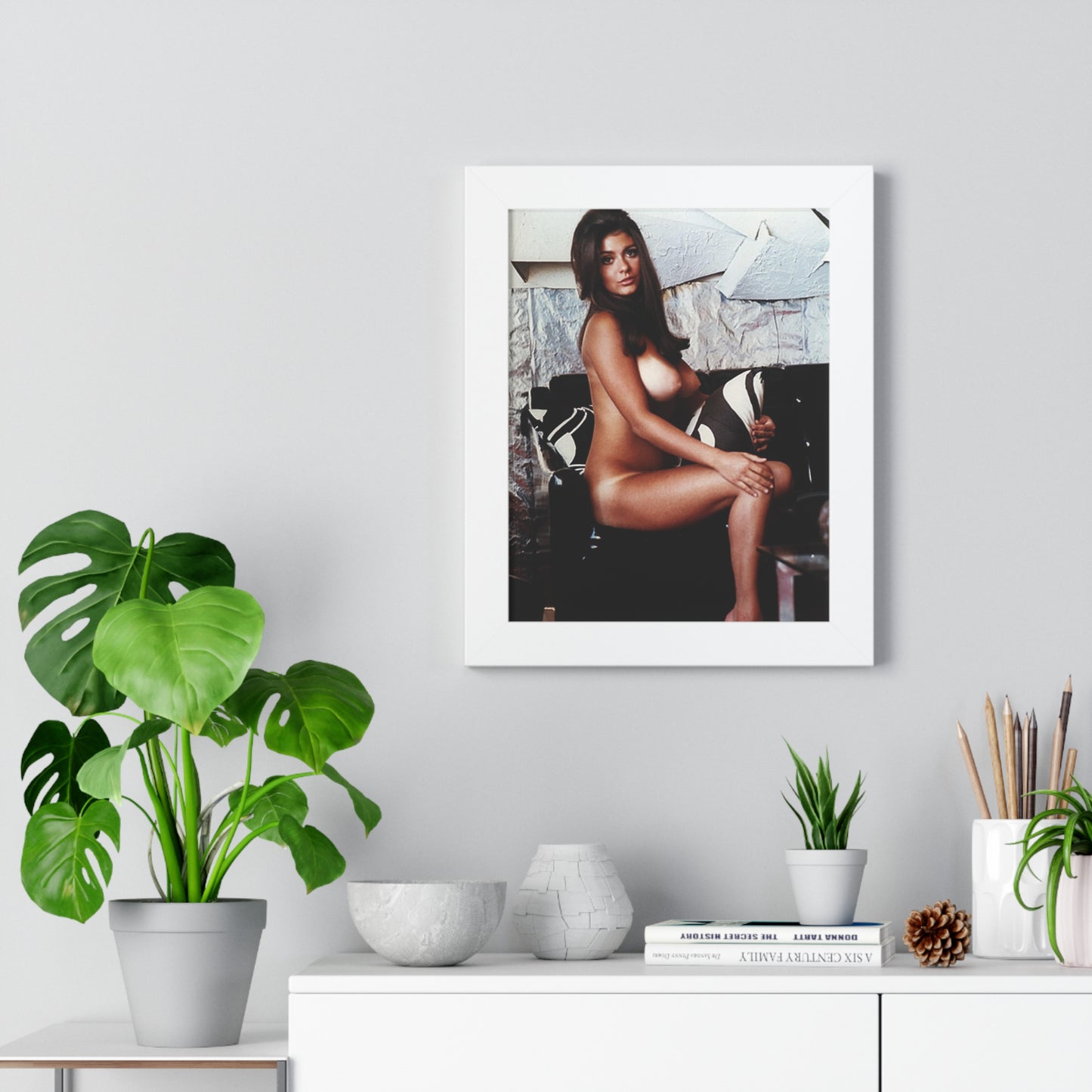 Framed Vertical Poster Playboy Playmate Cynthia Myers Nude