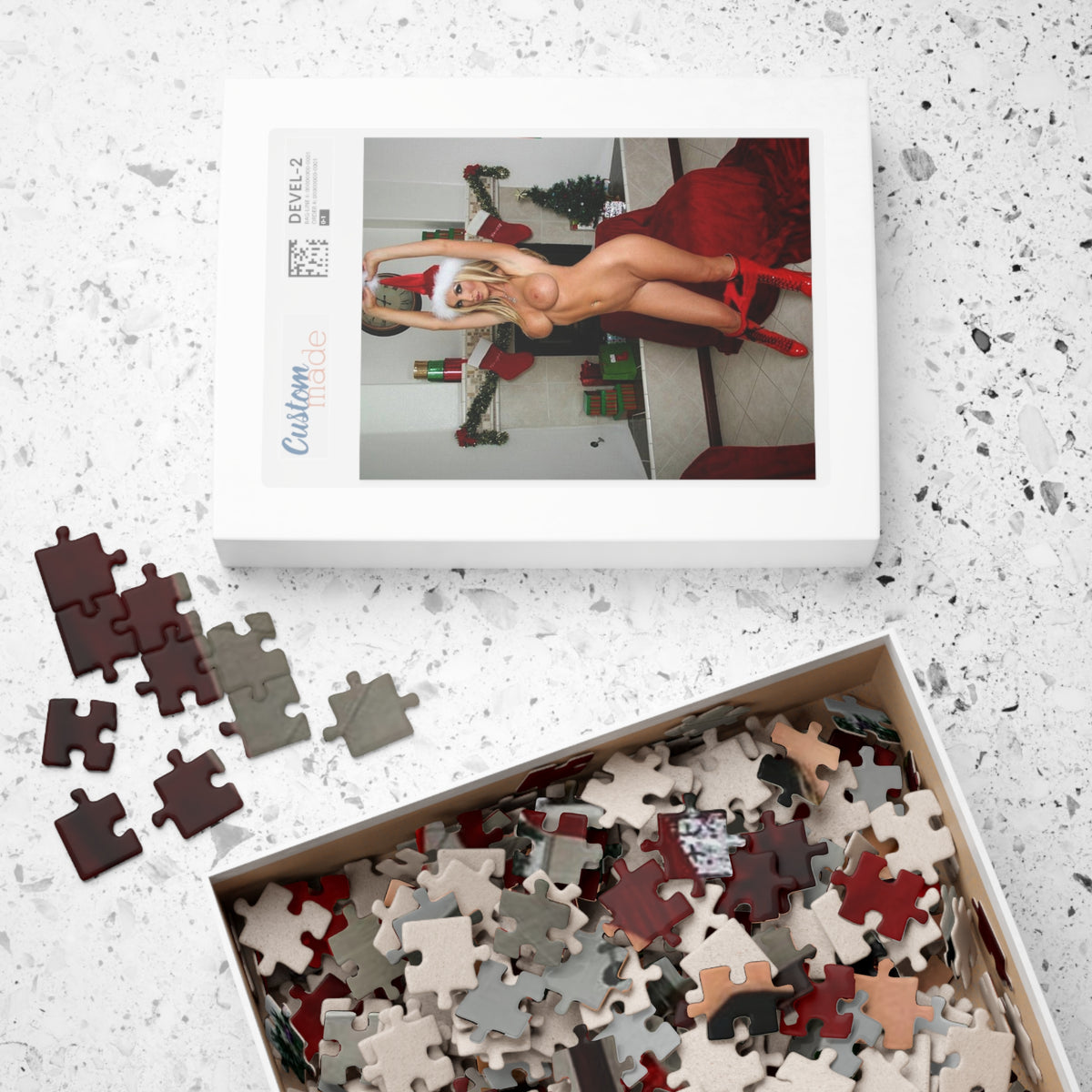 Puzzle (110, 252, 500, 1014-piece) Pornstar Nikki Benz Christmas Nude