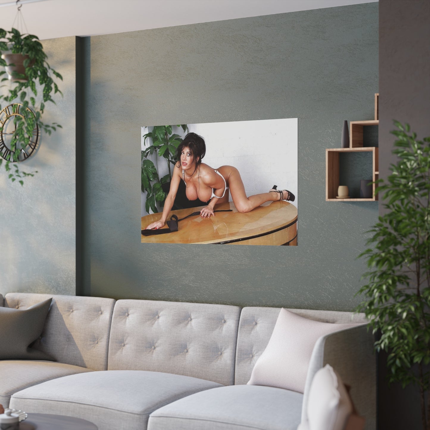 Satin Posters (210gsm) Retro Pornstar Holly Body Nude