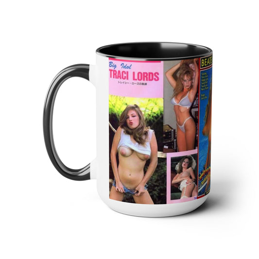 Two-Tone Coffee Mugs, 15oz Traci Lords Nude