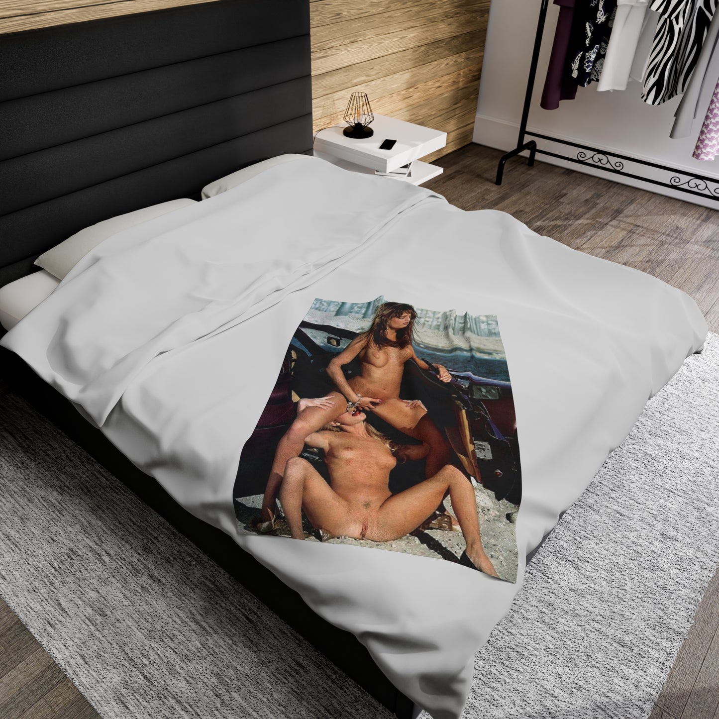 Velveteen Plush Blanket Racquel Darrian Nude