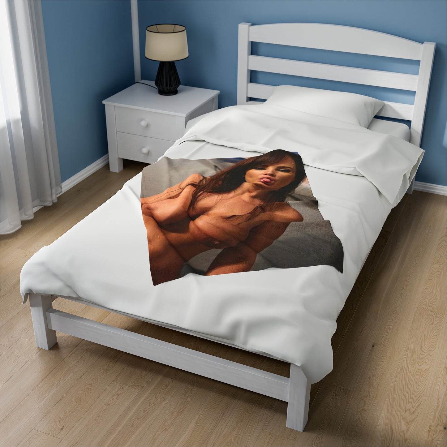 Velveteen Plush Blanket Lisa Ann Nude