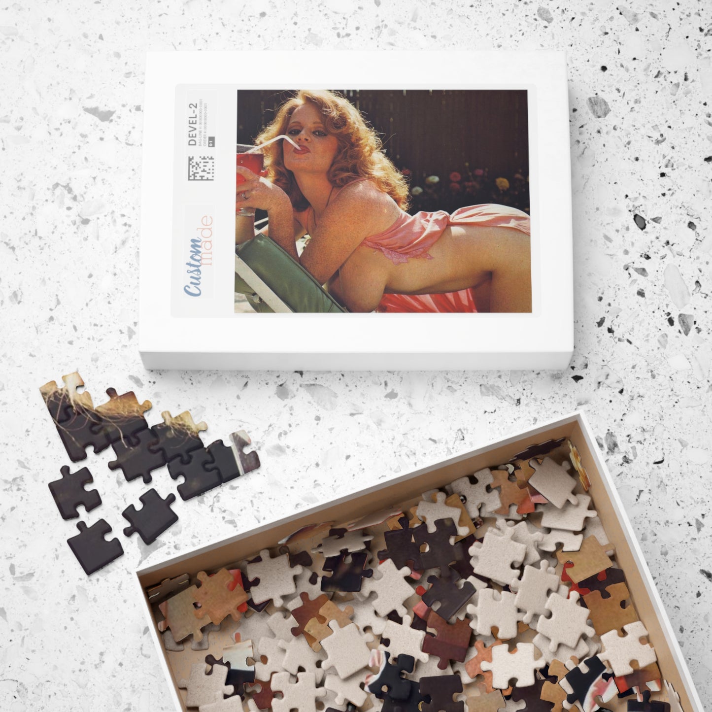 Puzzle (110, 252, 500, 1014-piece) Retro Porn Star Lisa De Leeuw Nude