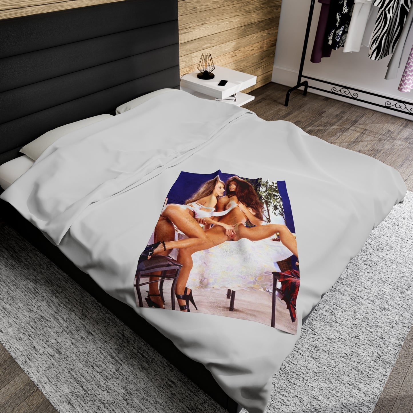 Velveteen Plush Blanket Racquel Darrian Nude