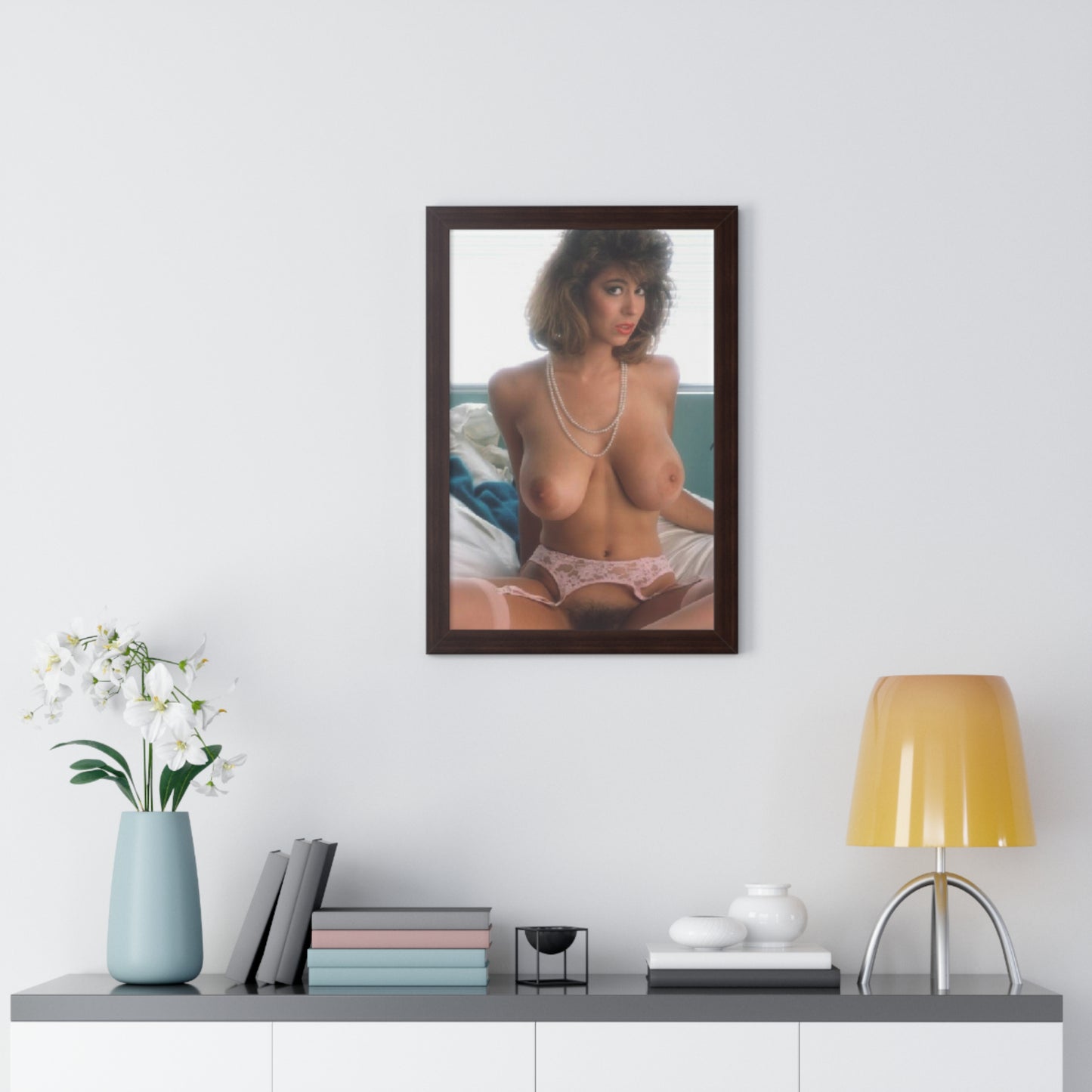 Framed Vertical Poster Porn Star Christy Canyon Nude