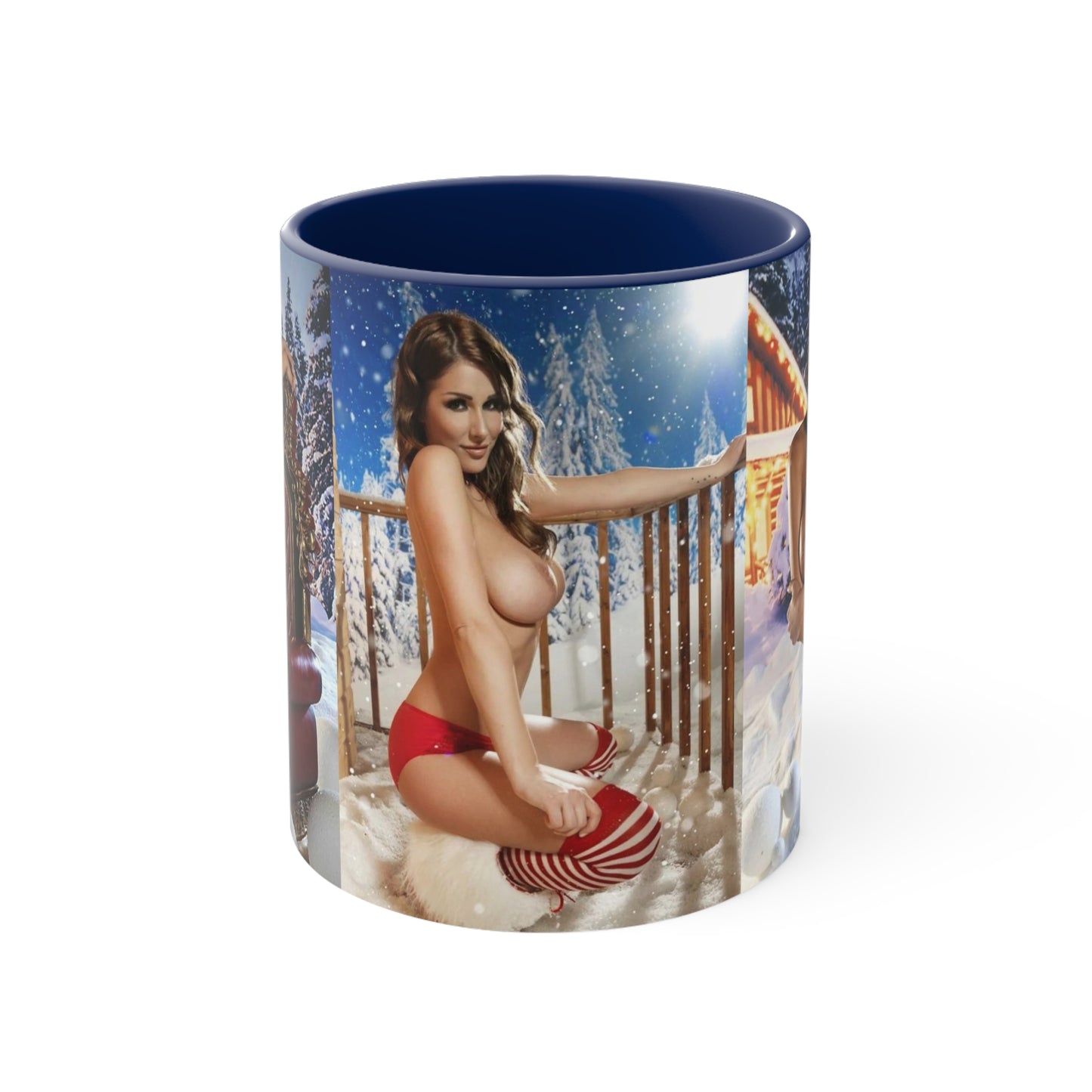 Accent Coffee Mug, 11oz Nude Christmas Pornstars