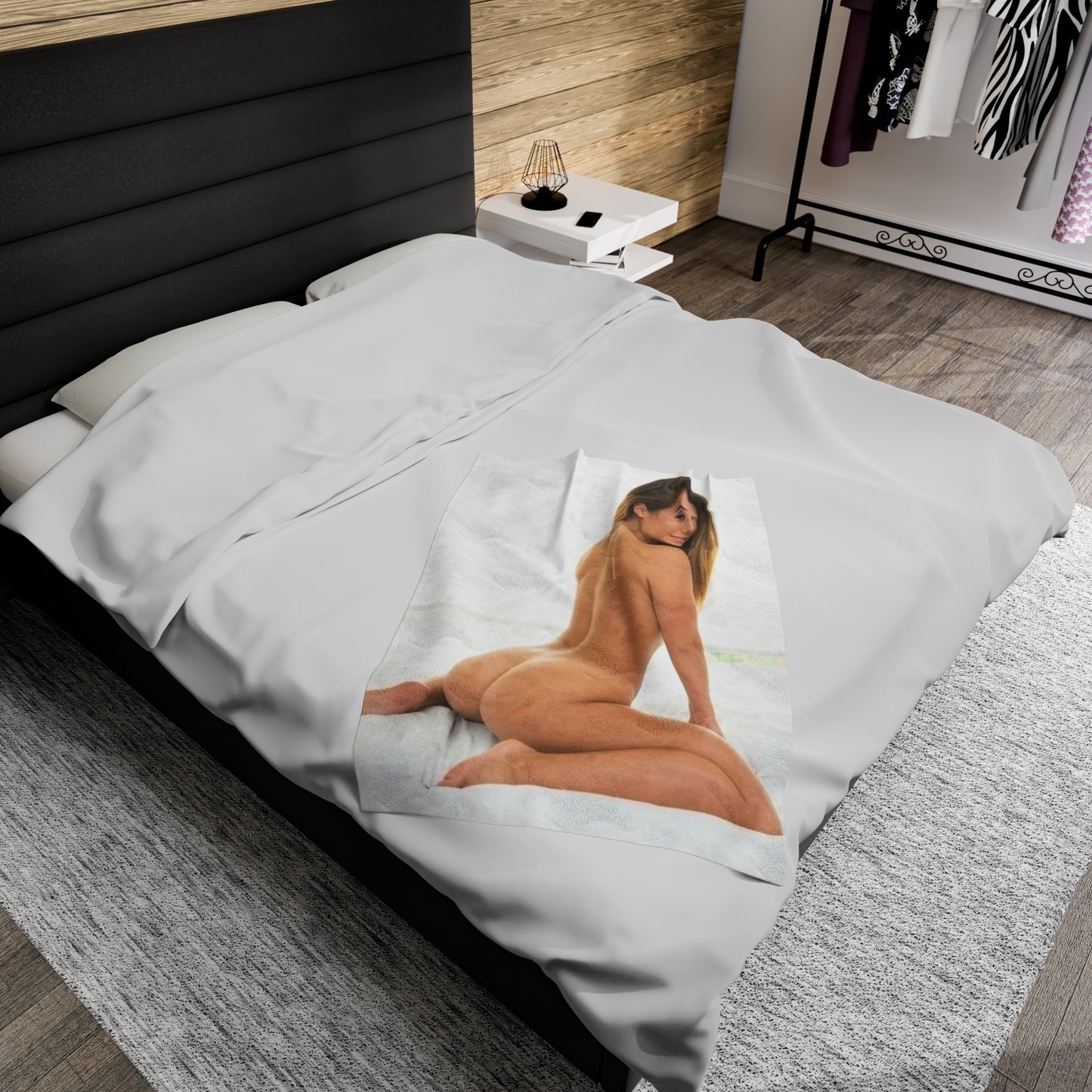 Velveteen Plush Blanket Eva Lovia Nude