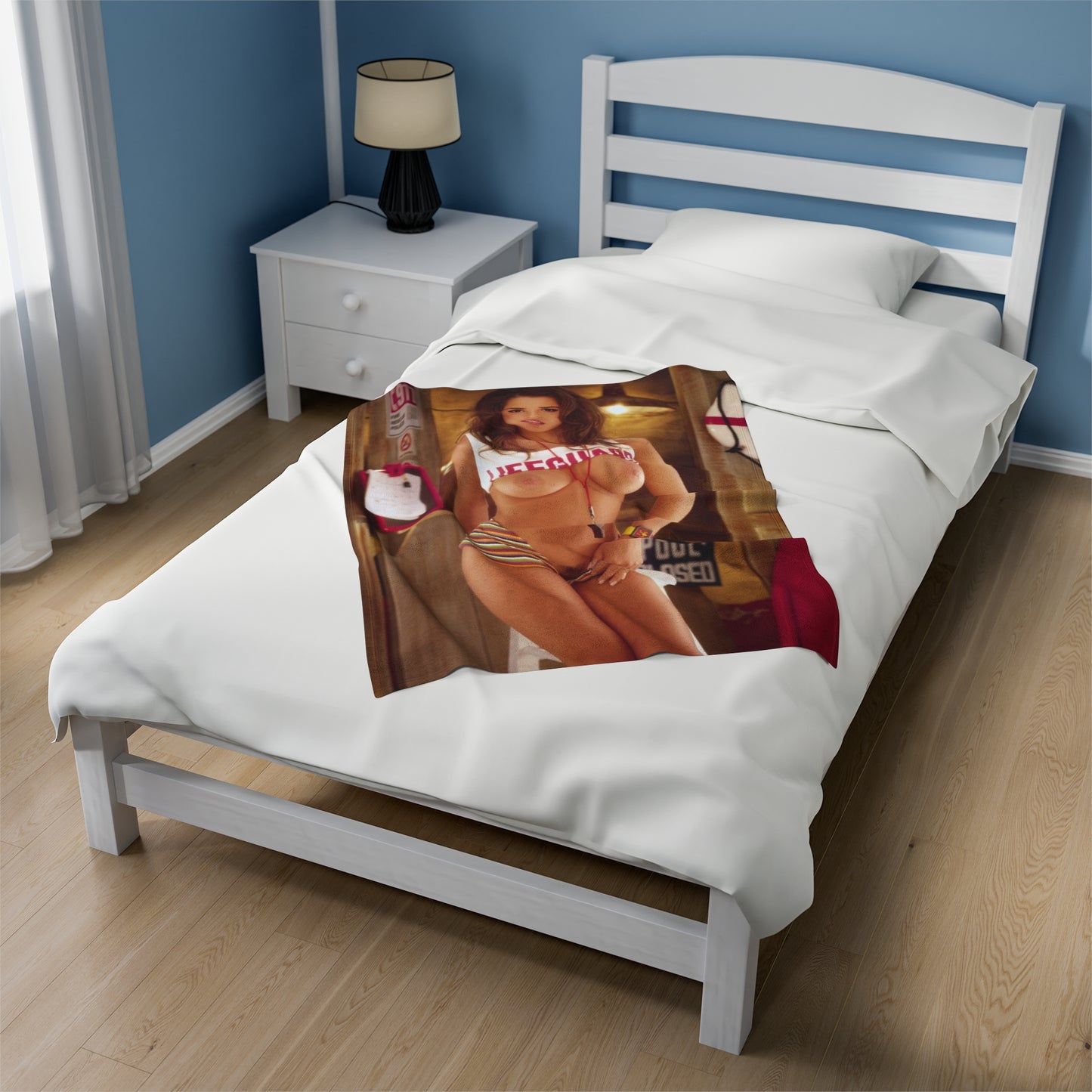 Velveteen Plush Blanket Playboy Playmate April 1997 Kelly Marie Monaco
