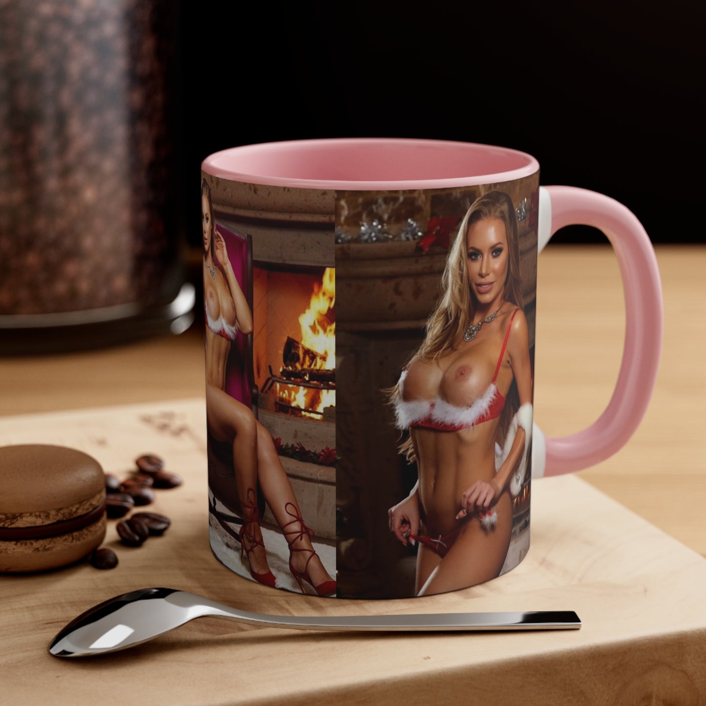 Accent Coffee Mug, 11oz Pornstar Nicole Aniston Nude Christmas