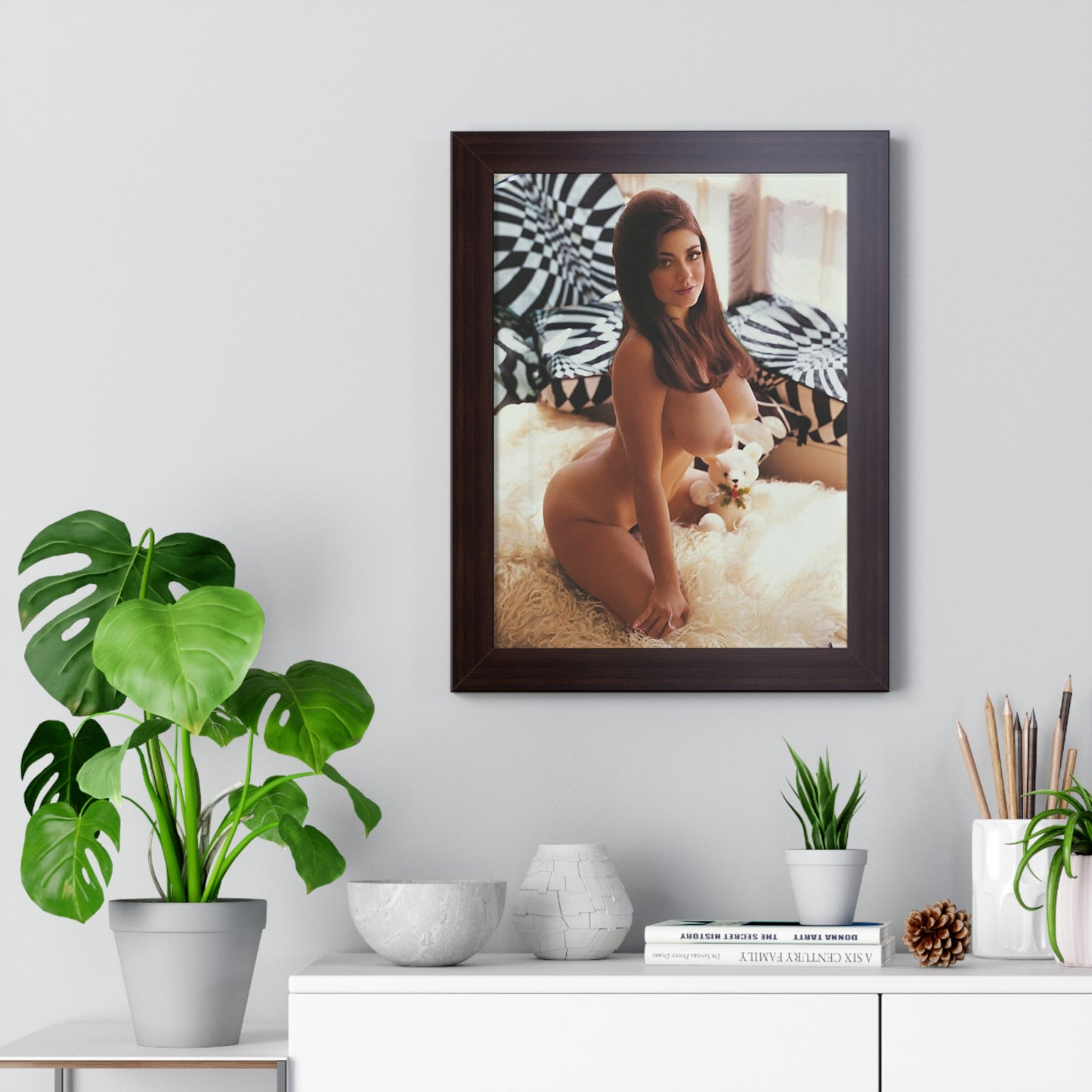 Framed Vertical Poster Playboy Playmate Cynthia Myers Nude