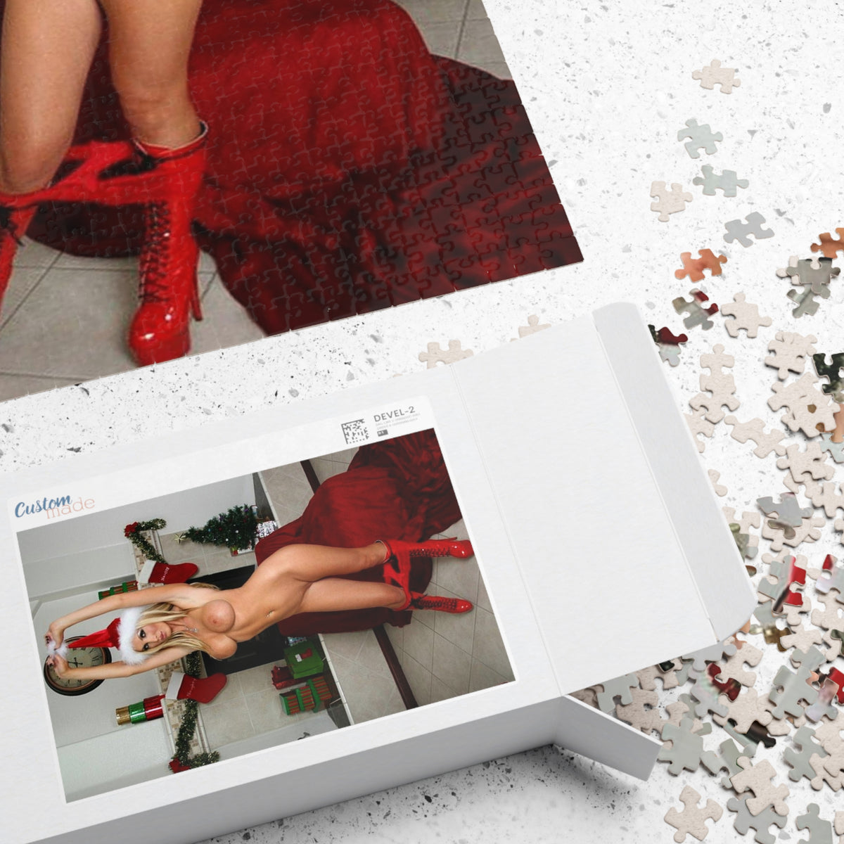 Puzzle (110, 252, 500, 1014-piece) Pornstar Nikki Benz Christmas Nude