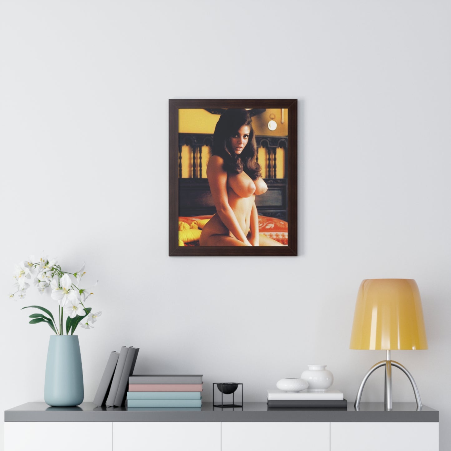 Framed Vertical Poster Playmate Cynthia Myers Nude