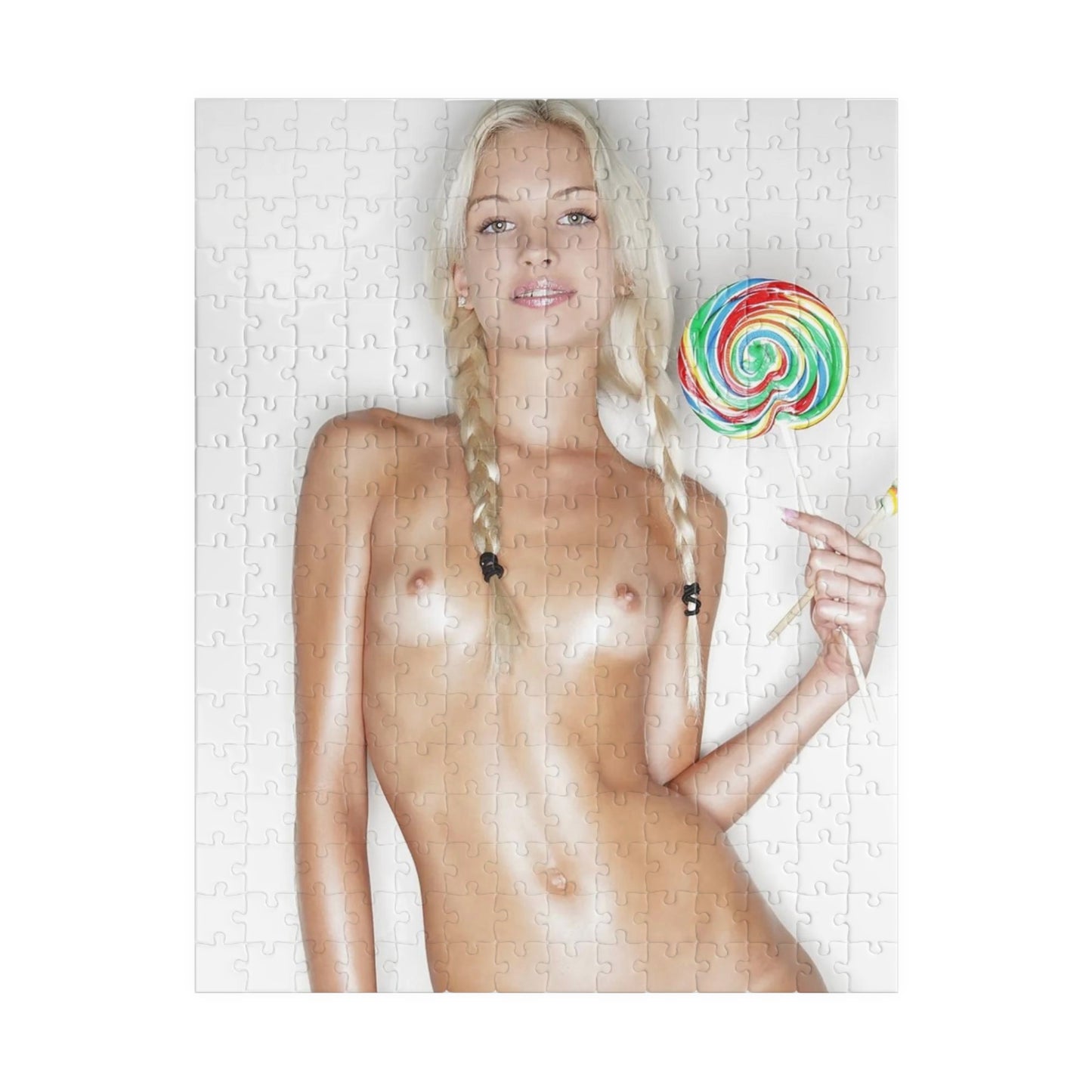 Puzzle (110, 252, 500, 1014-piece) Tight Nude Sexy Pigtails