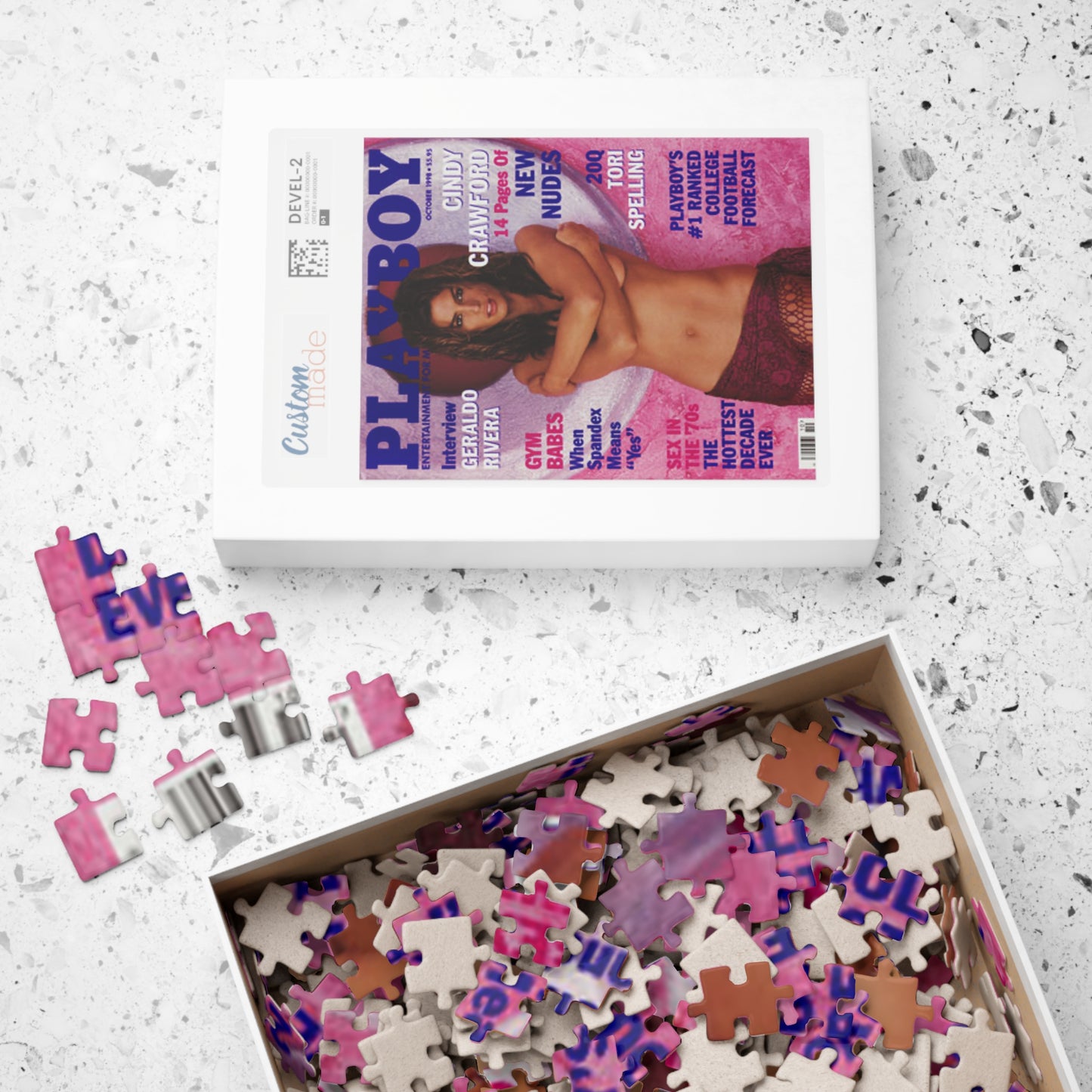 Puzzle (110, 252, 520, 1014-piece) Play Boy Cover October 1998 Cindy Crawford