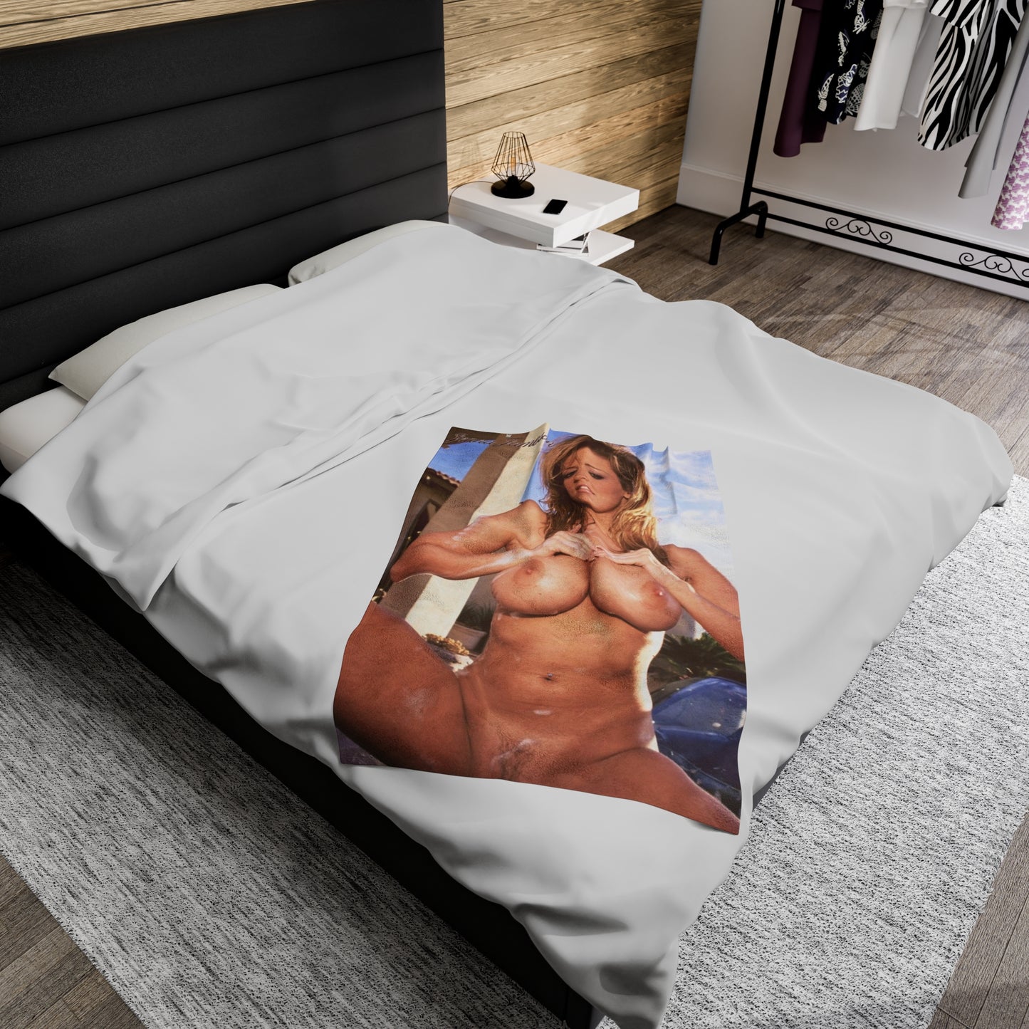 Velveteen Plush Blanket Pornstar Jenna Jameson Nude