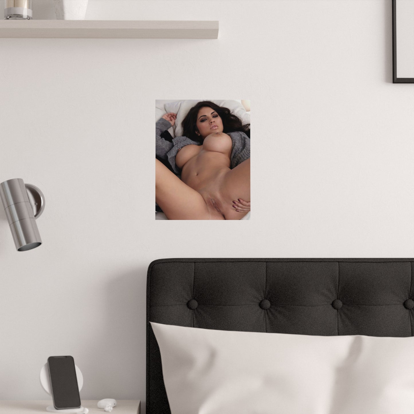 Satin Posters (210gsm) Brunette Waiting Nude