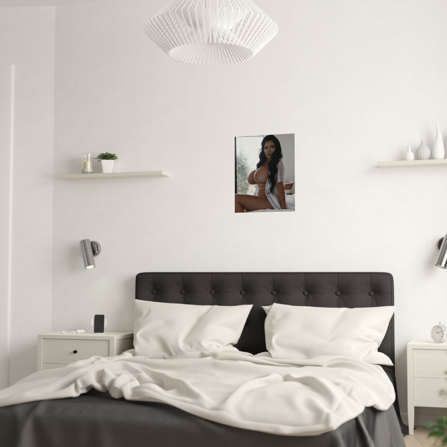 Satin Posters (210gsm) Busty Stephanie Palomares Nude