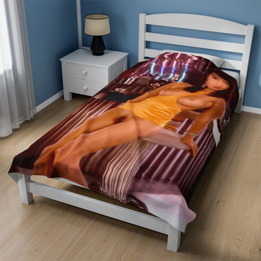 Velveteen Plush Blanket Playboy Playmate September 1993 Morena Corwin