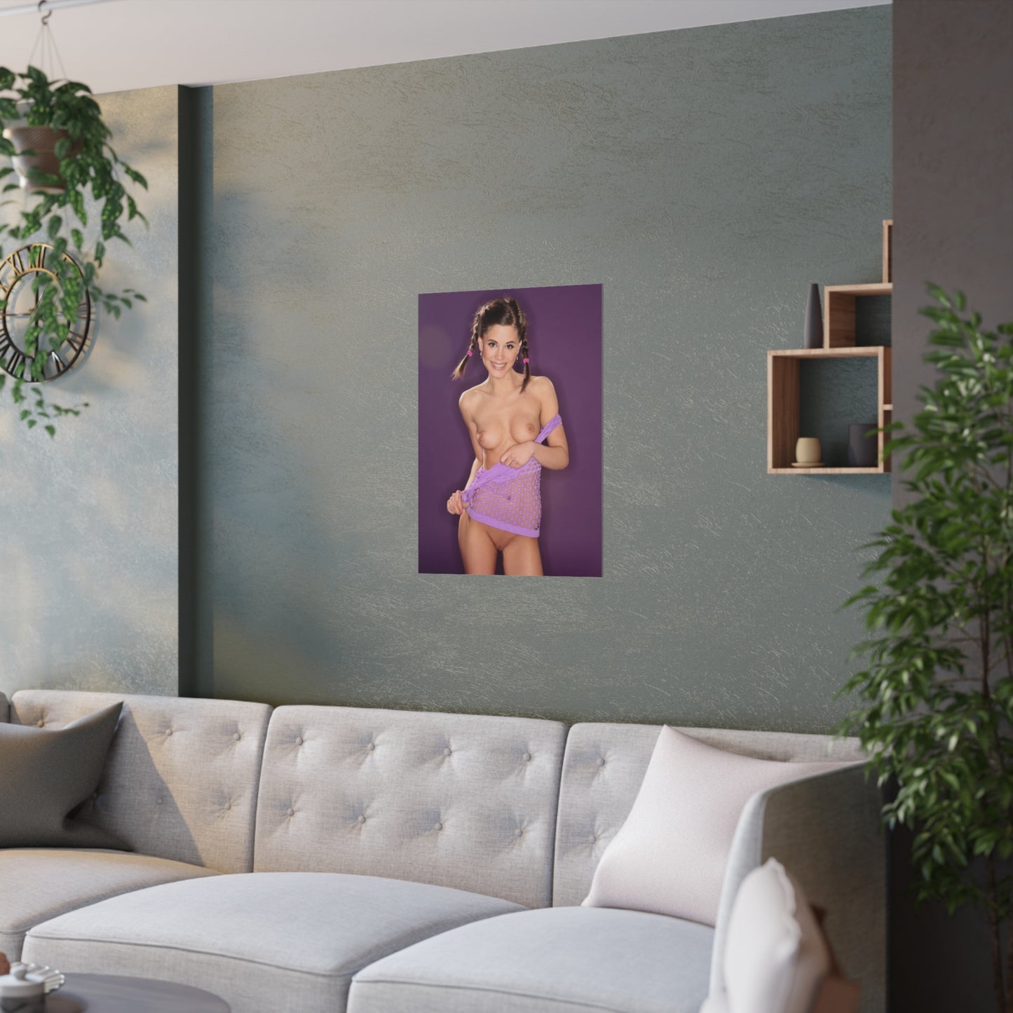 Satin Posters (210gsm) Cute Nude Pigtails