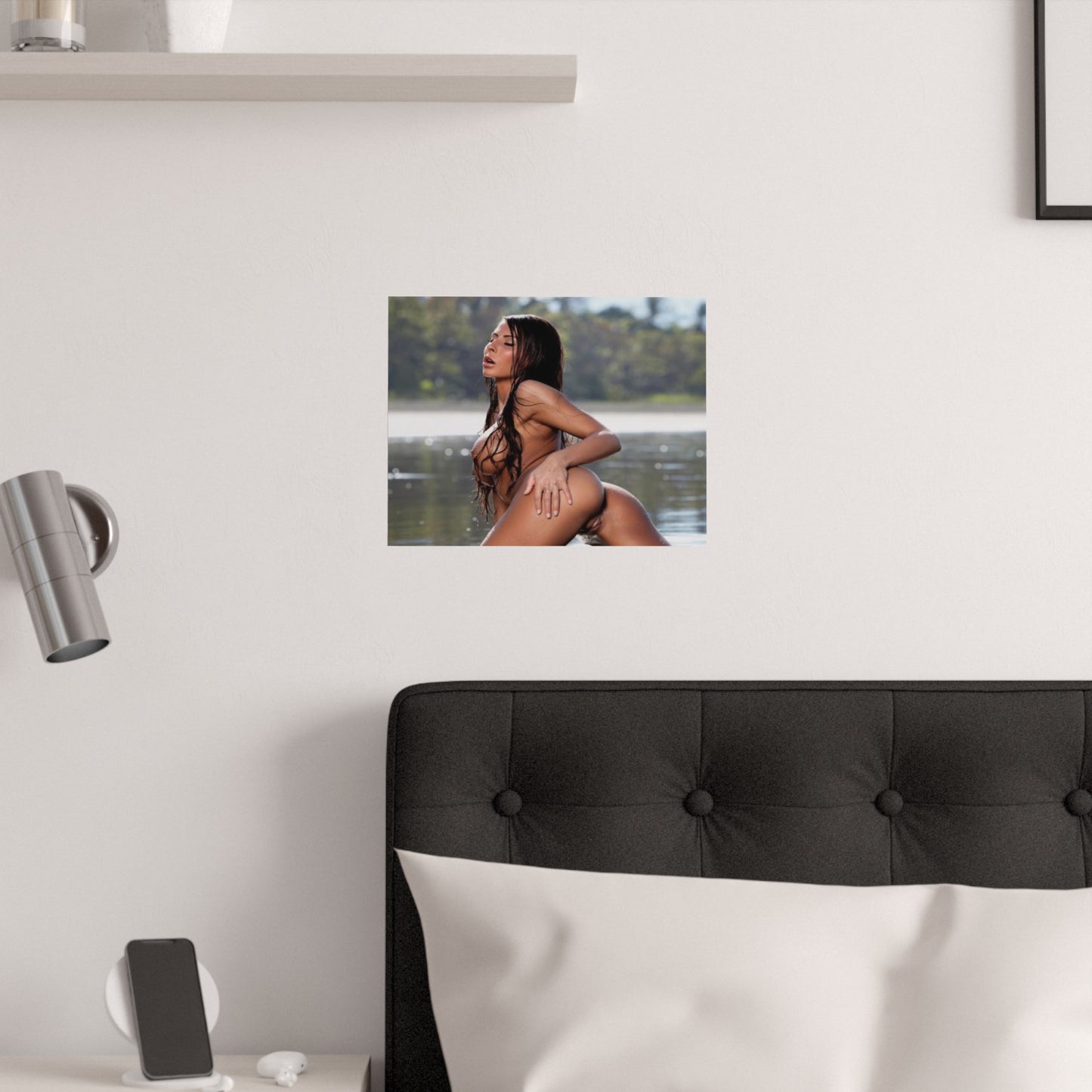 Satin Posters (210gsm) Madison Ivy Nude in a Lake
