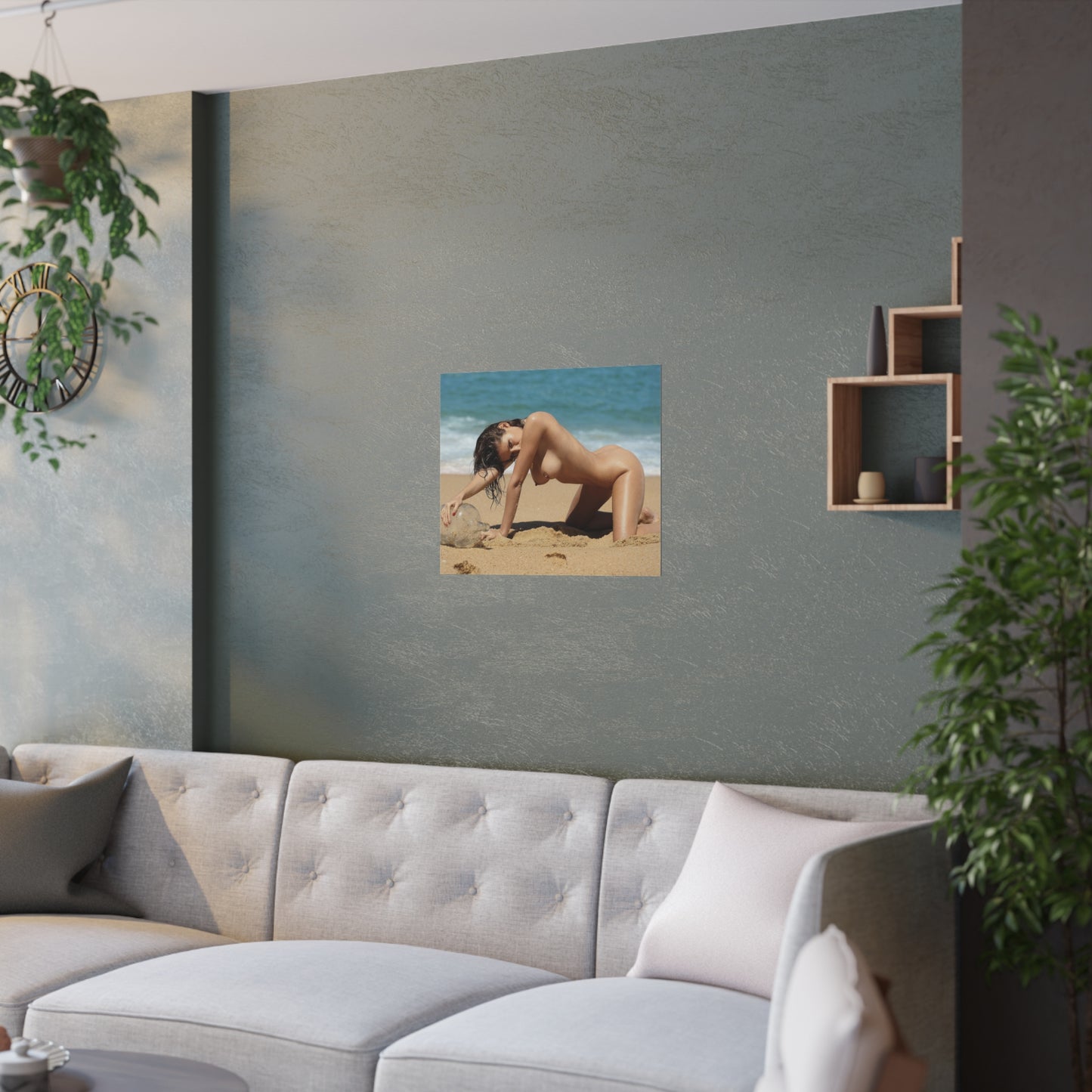 Satin Posters (210gsm) Naked on the Beach