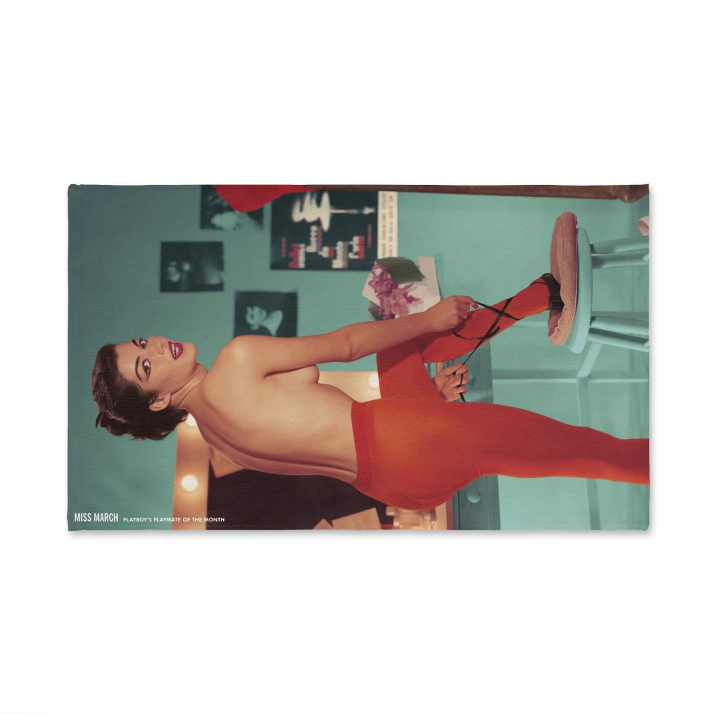 Hand Towel Playboy Playmate March 1957 Sandra Edwards