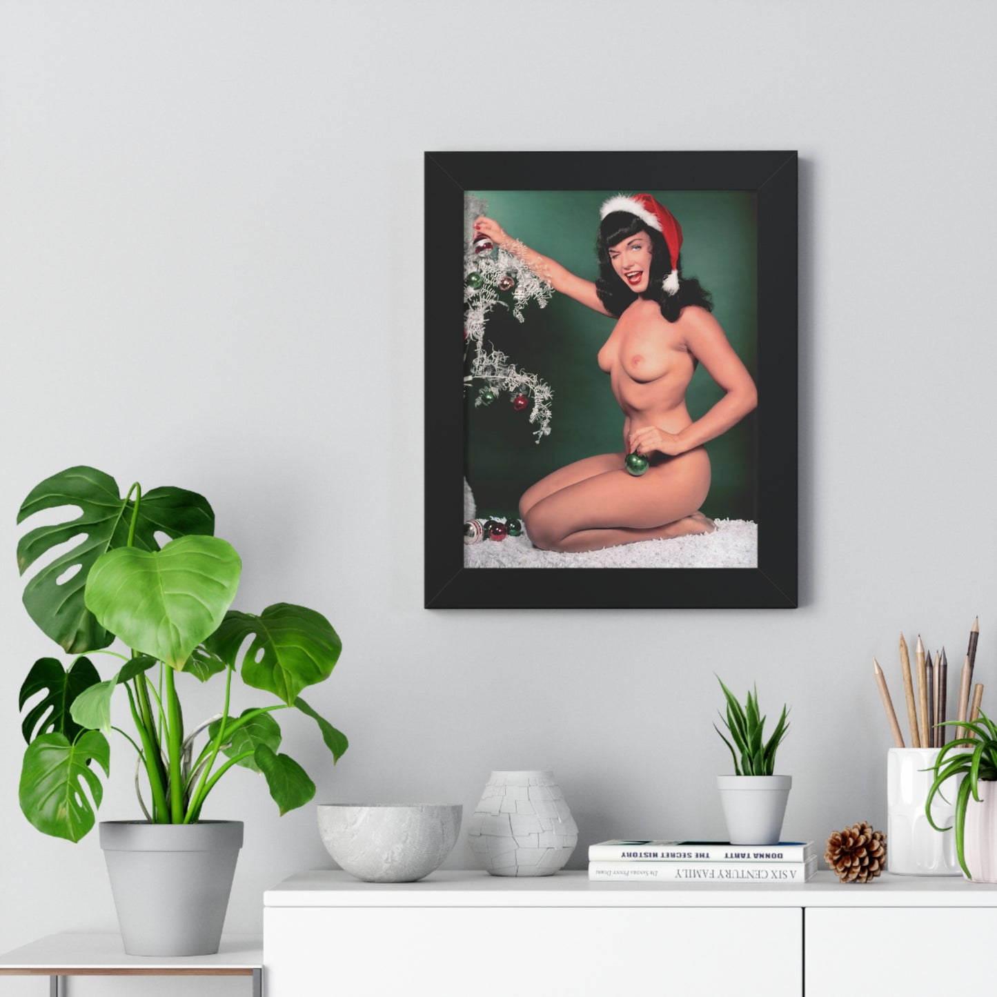 Framed Vertical Poster Playboy Playmate January 1955 Bettie Page