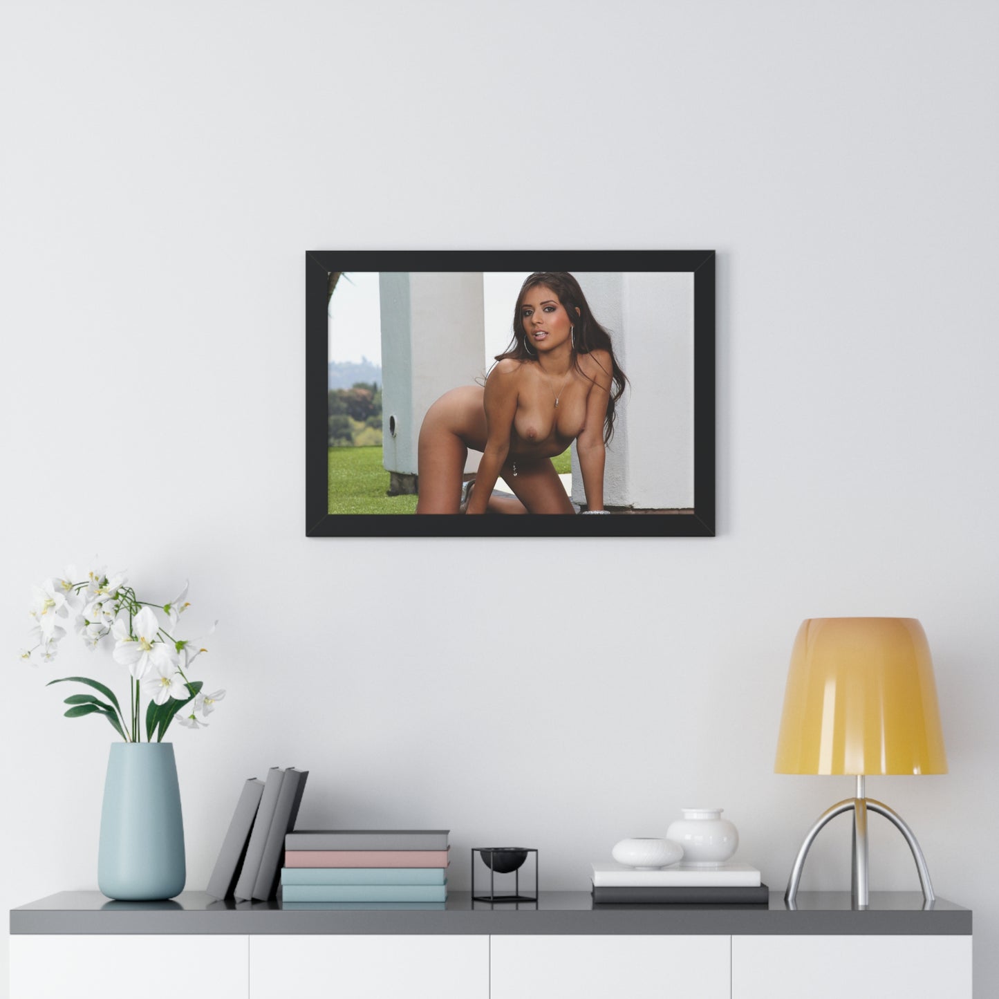 Framed Horizontal Poster Porn Star Jynx Maze Nude