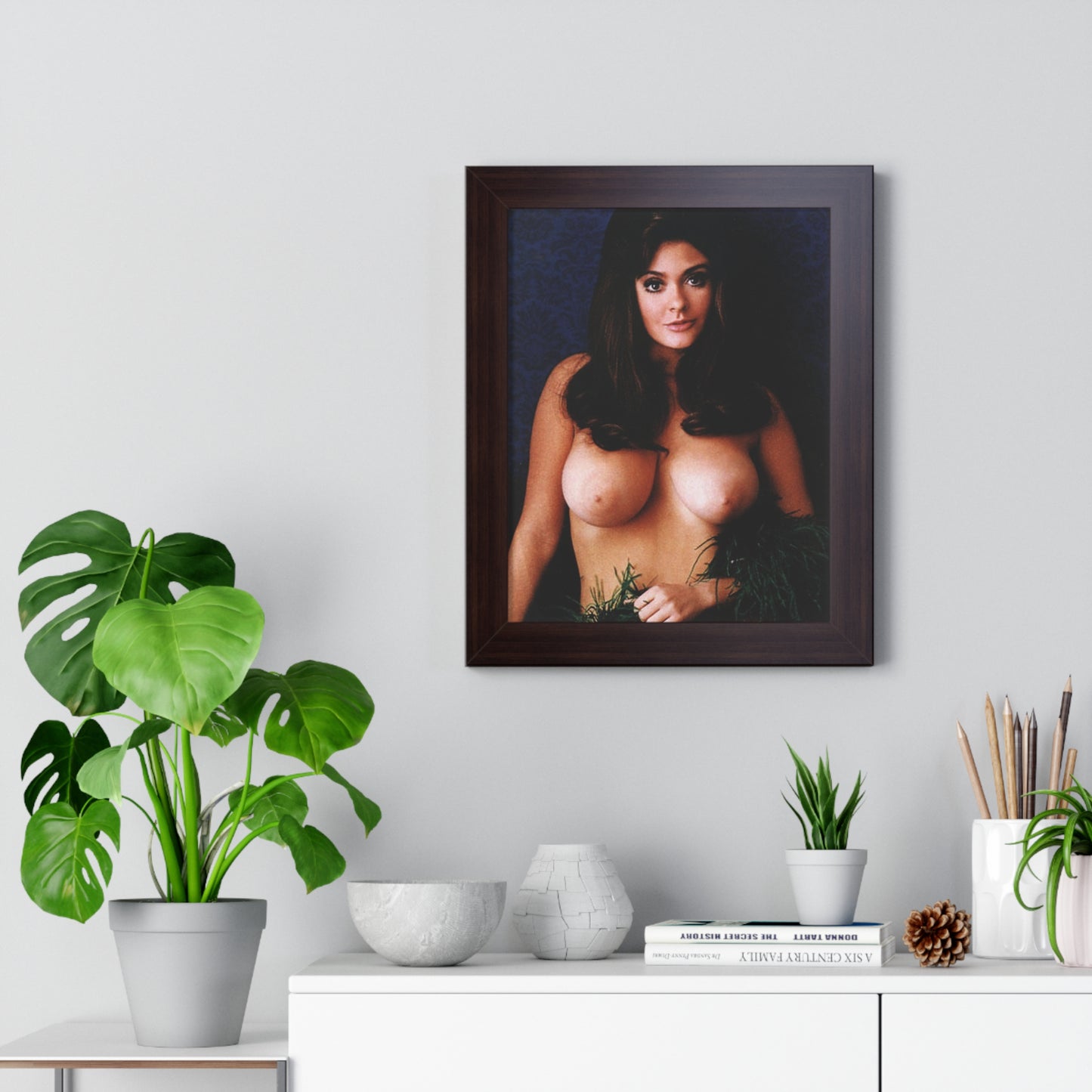 Framed Vertical Poster Playboy Playmate Cynthia Myers Nude