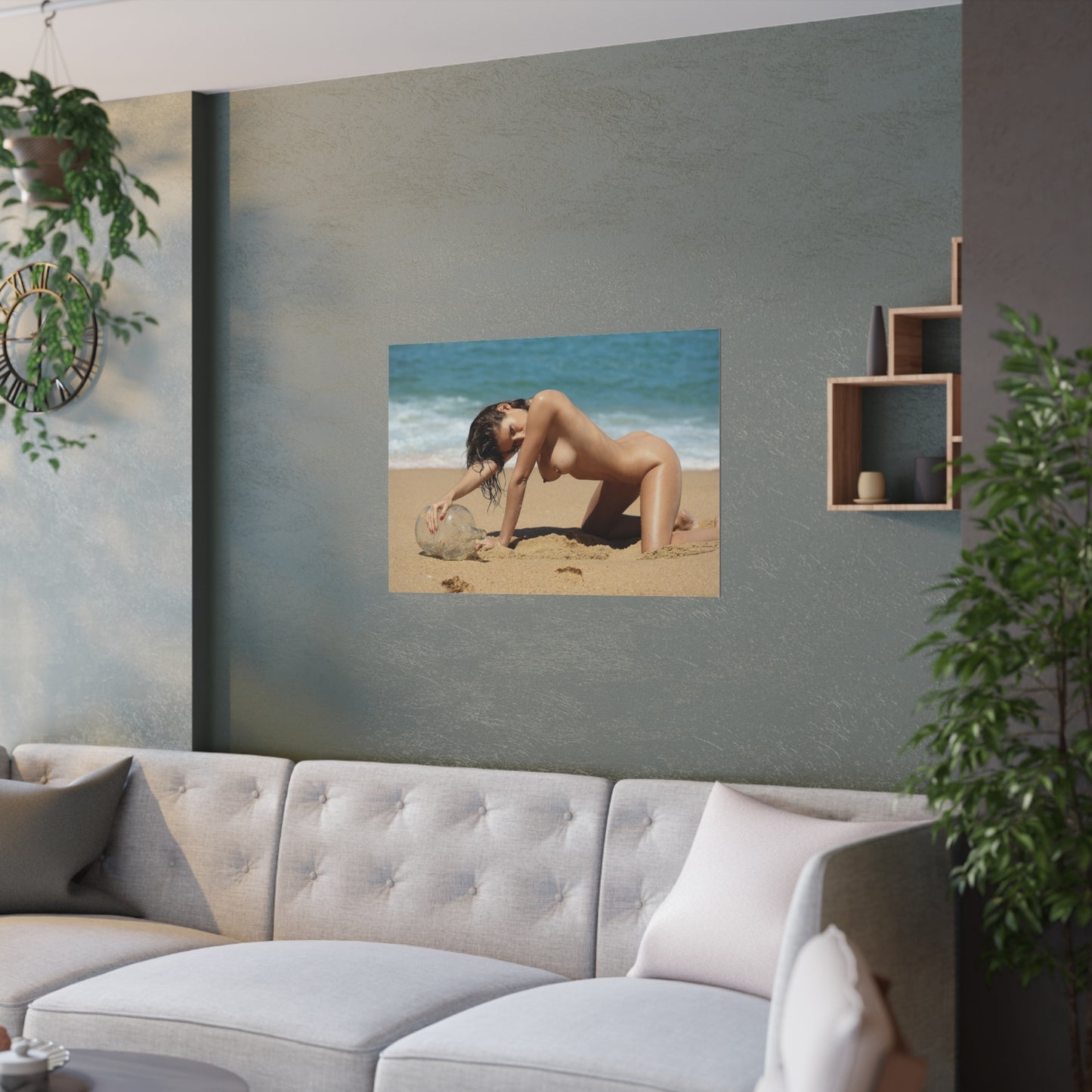 Satin Posters (210gsm) Naked on the Beach