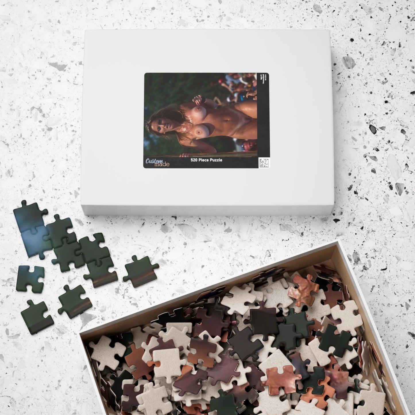 Puzzle (110, 252, 520, 1014-piece) Retro Adult Star Janine Lindenmulder Nude