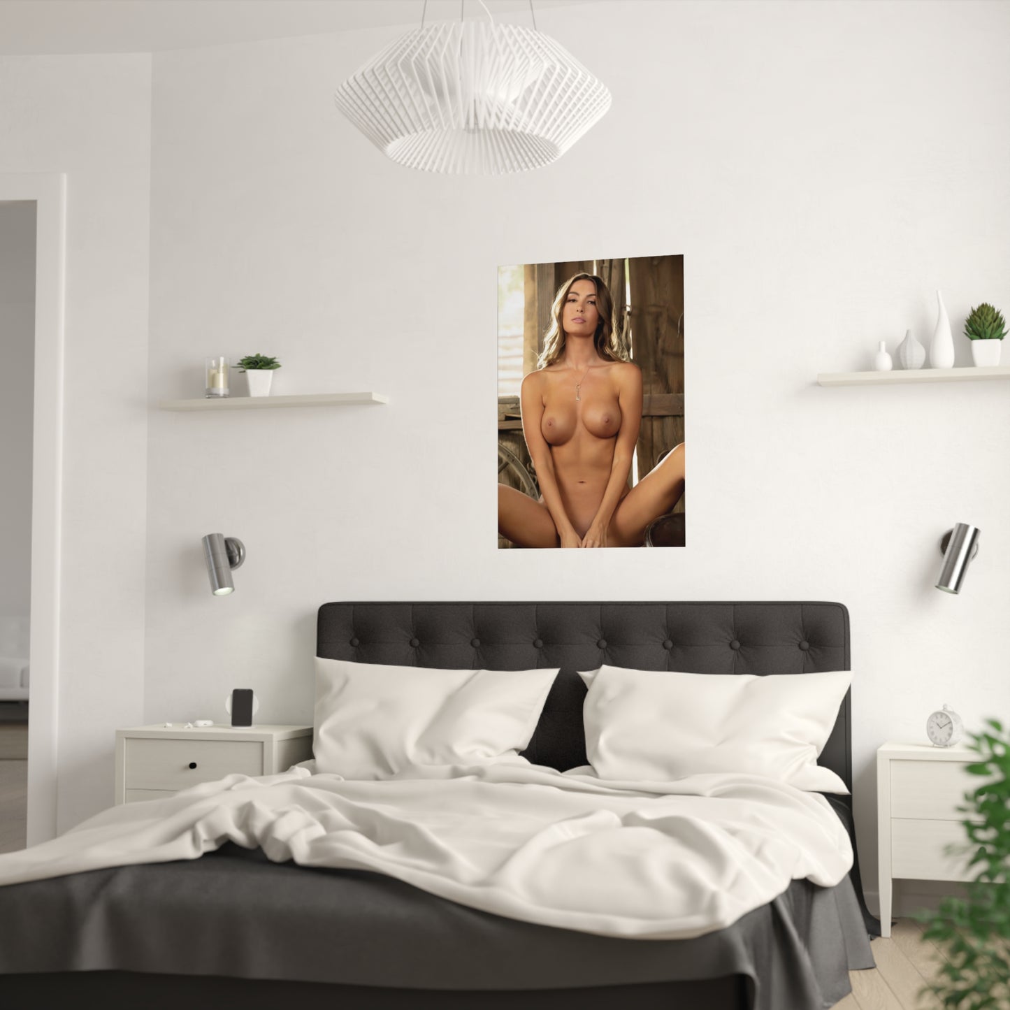 Satin Posters (210gsm) Pet Carolina White Nude