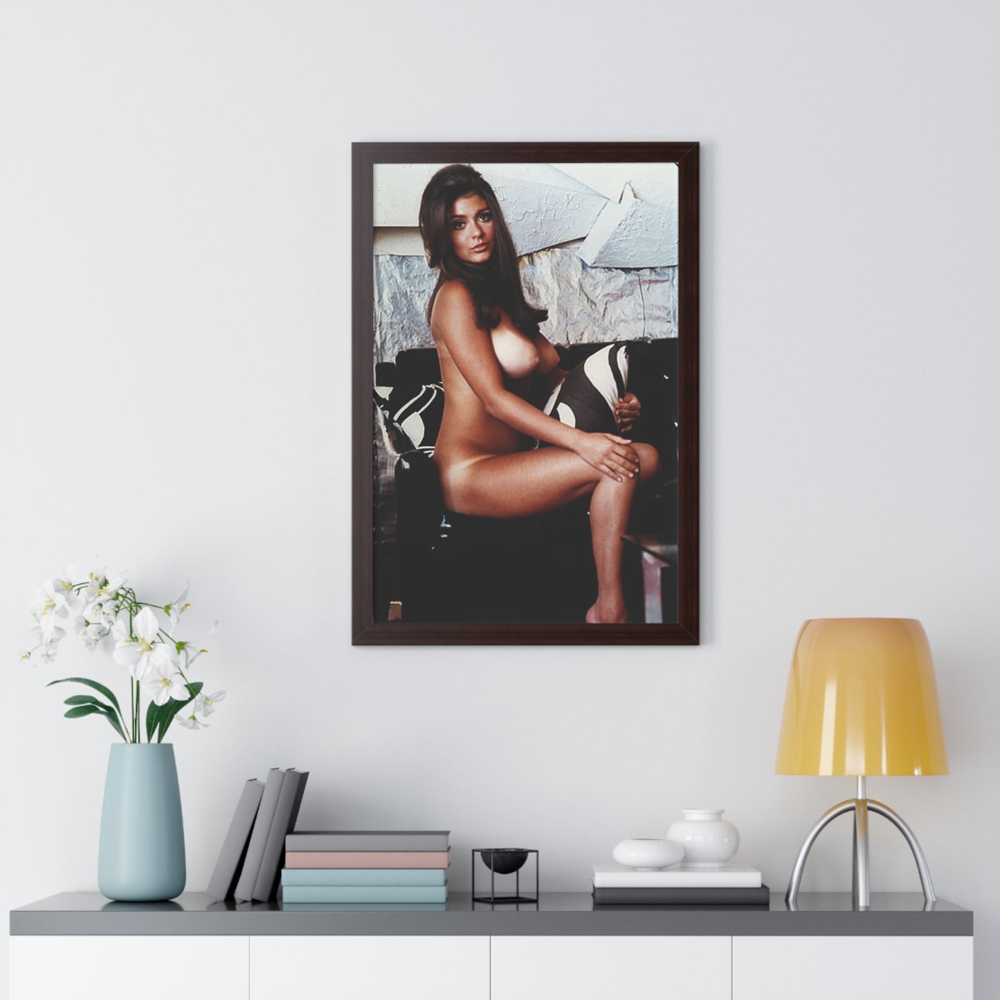 Framed Vertical Poster Playboy Playmate Cynthia Myers Nude