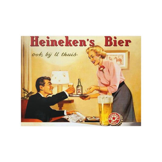 Satin Posters (210gsm) Retro Beer Advertisement Heineken