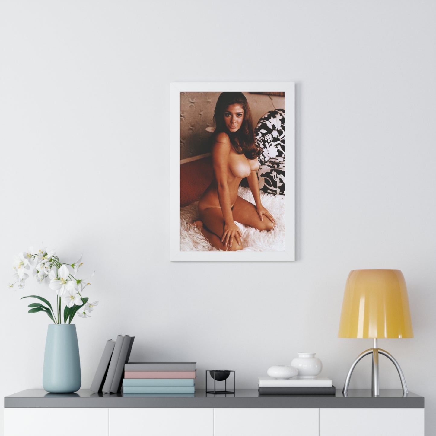 Framed Vertical Poster Playboy Playmate Cynthia Myers Nude