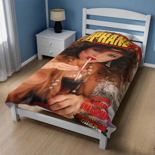 Velveteen Plush Blanket Traci Lords Magazine Cover