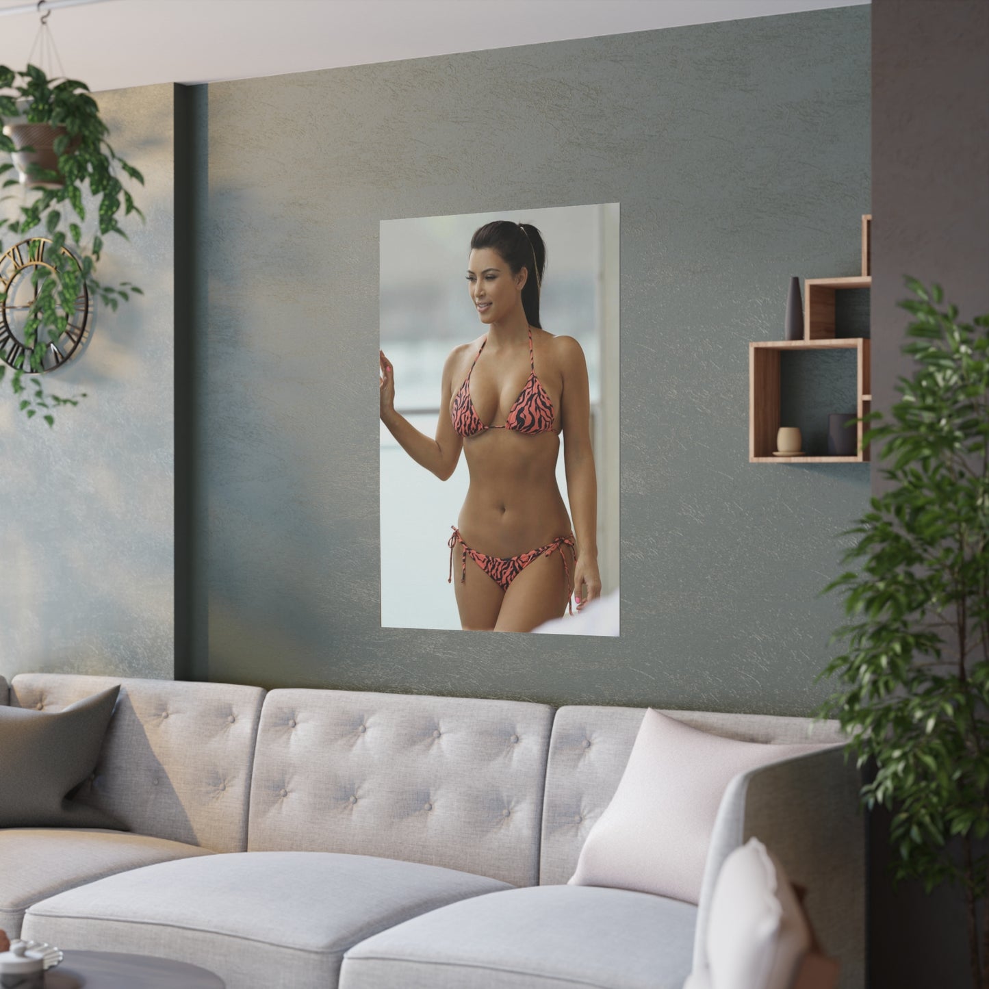 Satin Posters (210gsm) Kim Kardashian Bikini