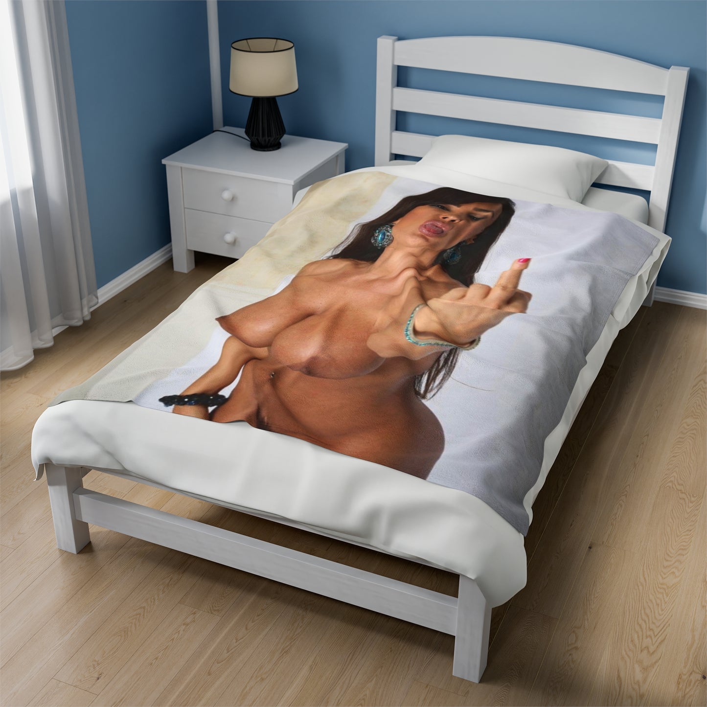 Velveteen Plush Blanket Lisa Ann Nude