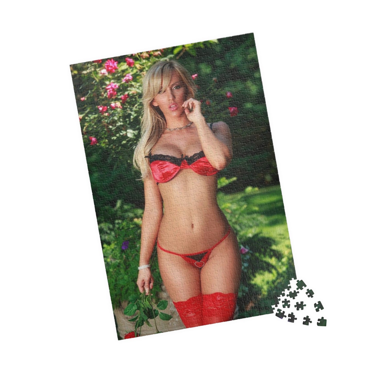 Puzzle (110, 252, 520, 1014-piece) Sexy Blonde Red Lingerie