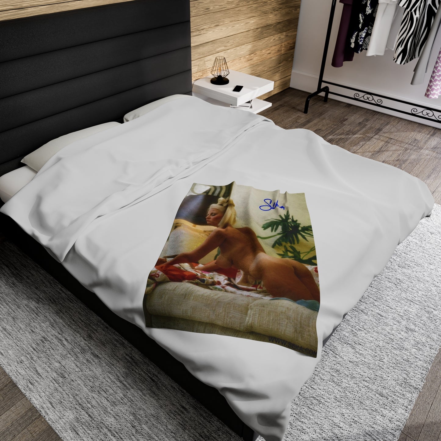 Velveteen Plush Blanket Porn Star Seka Nude