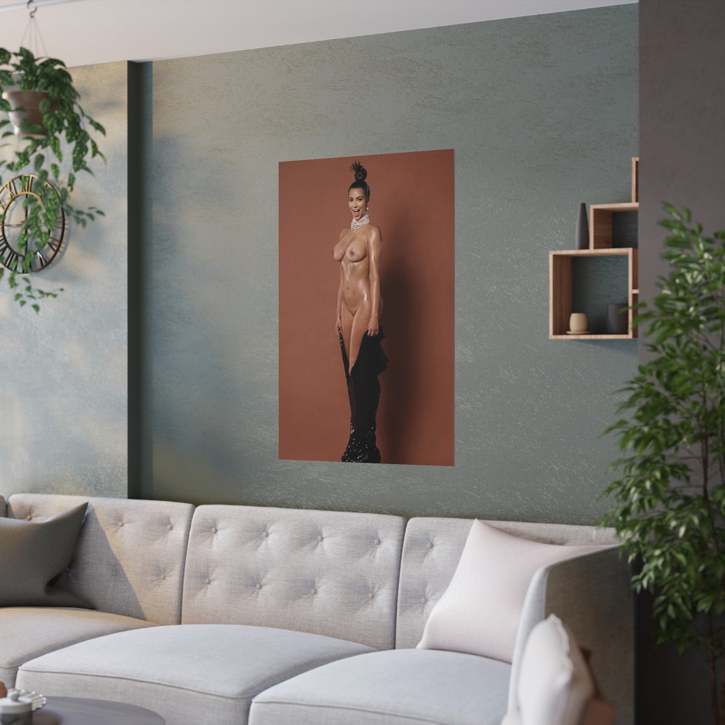 Satin Posters (210gsm) Kim Kardashian Nude