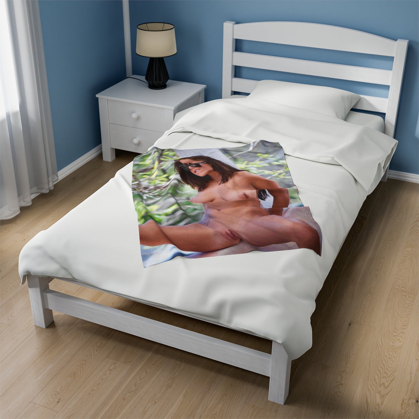 Velveteen Plush Blanket Whitney Westgate Nude