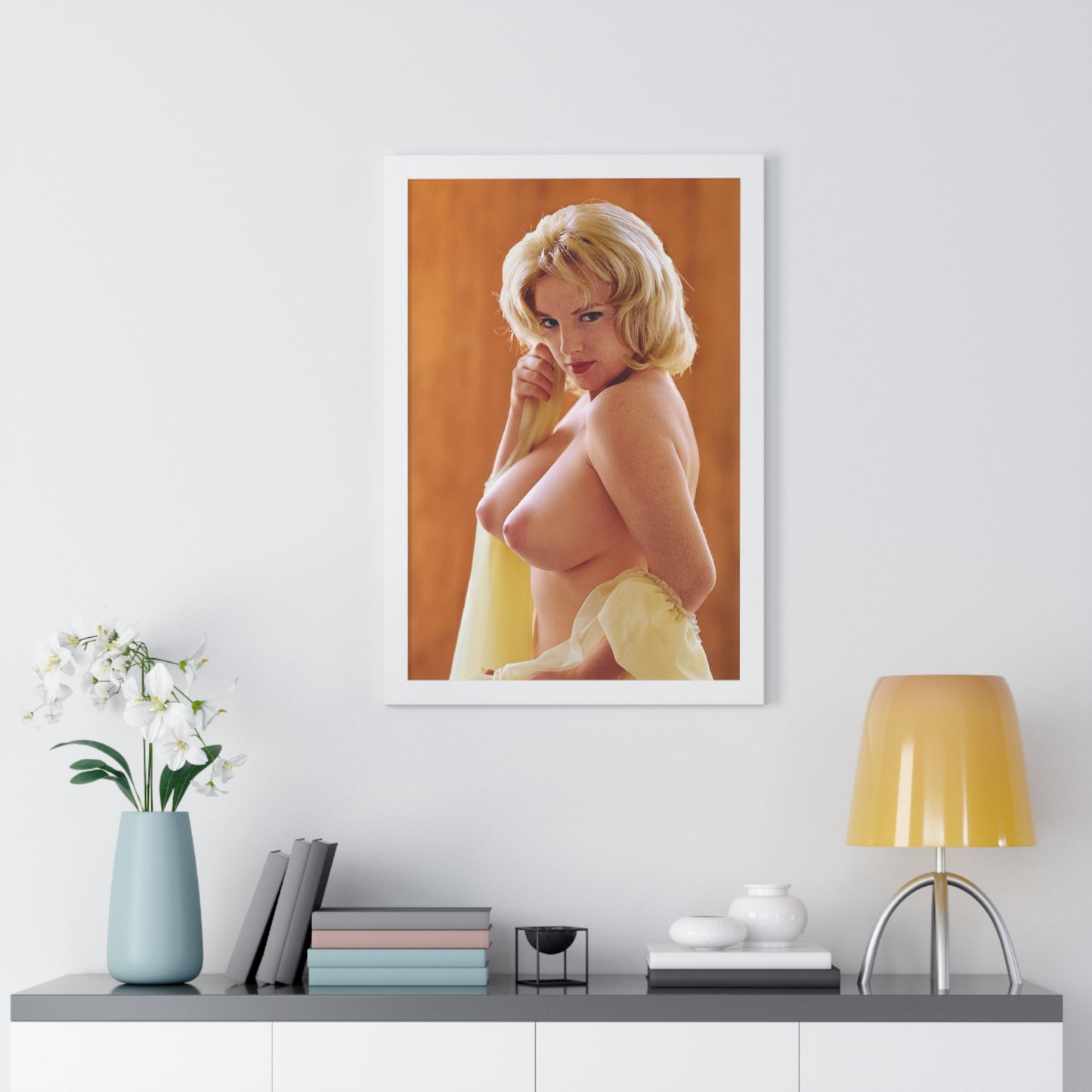 Framed Vertical Poster Playboy Playmate March 1962 Pamela Gordon