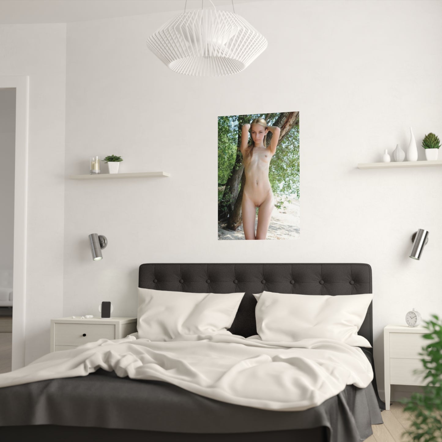 Satin Posters (210gsm) Skinny Nude Outdoors