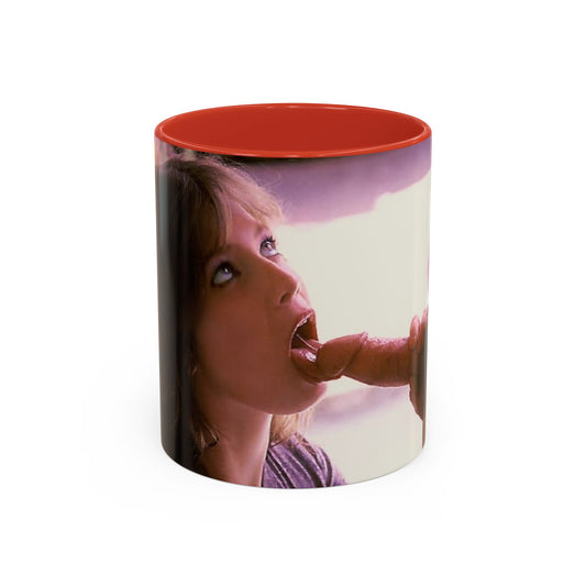 Accent Coffee Mug (11, 15oz) Retro Porn Star Traci Lords Nude